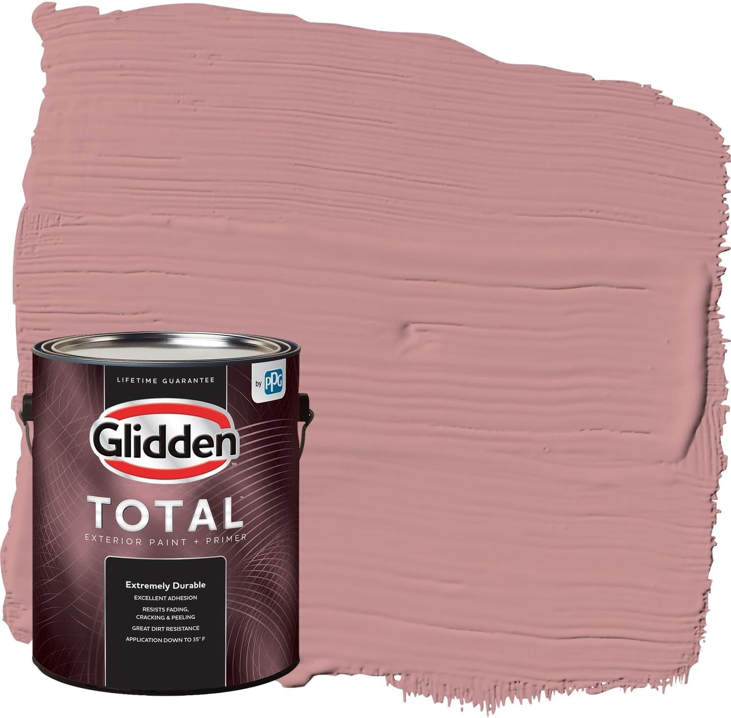 Glidden Exterior Paint + Primer: Pink/Ballet Slipper, One Coat, Semi-Gloss, 1-Gallon