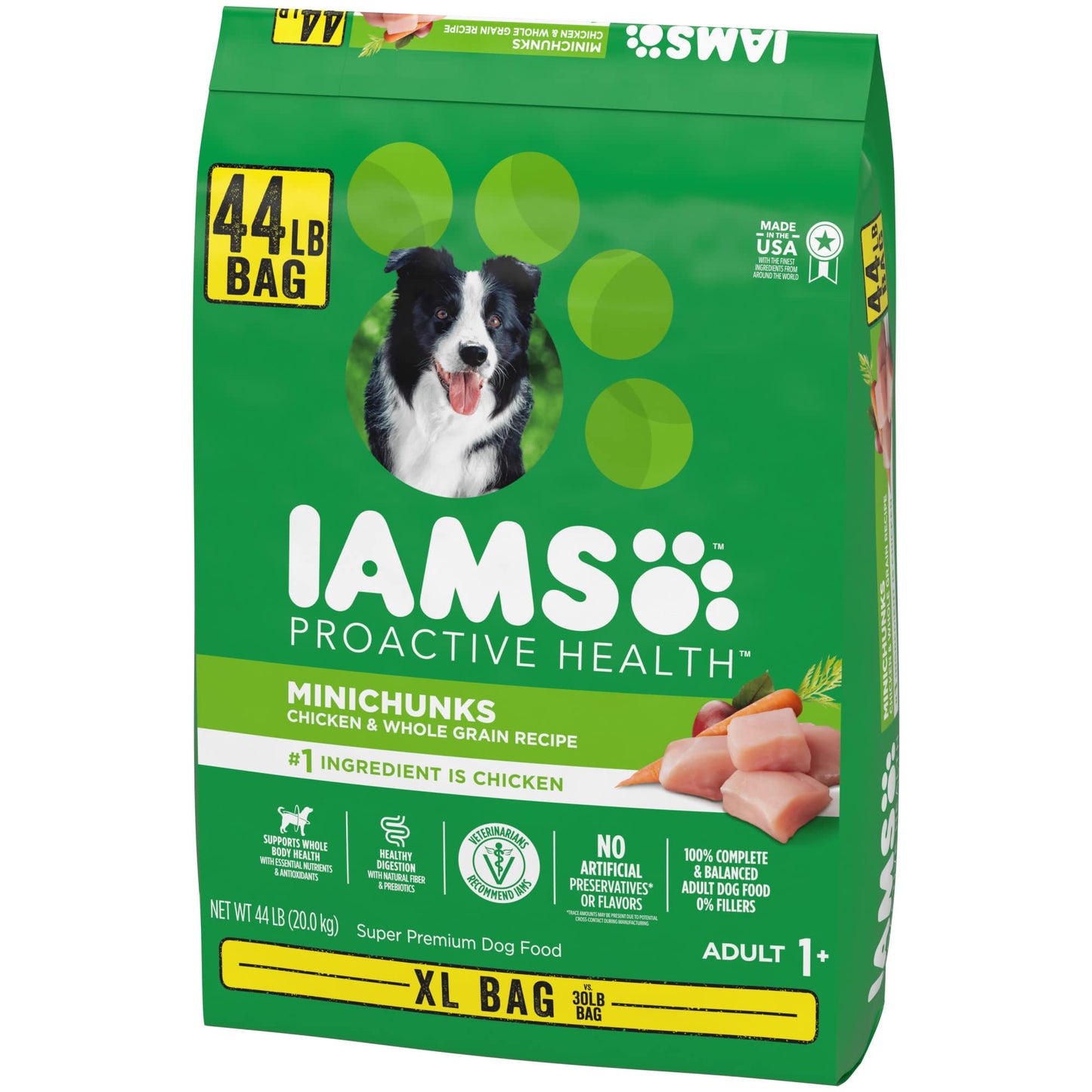 IAMS Proactive Health Minichunks Adult Dry Dog Food with Real Chicken, 30 lb. Bag