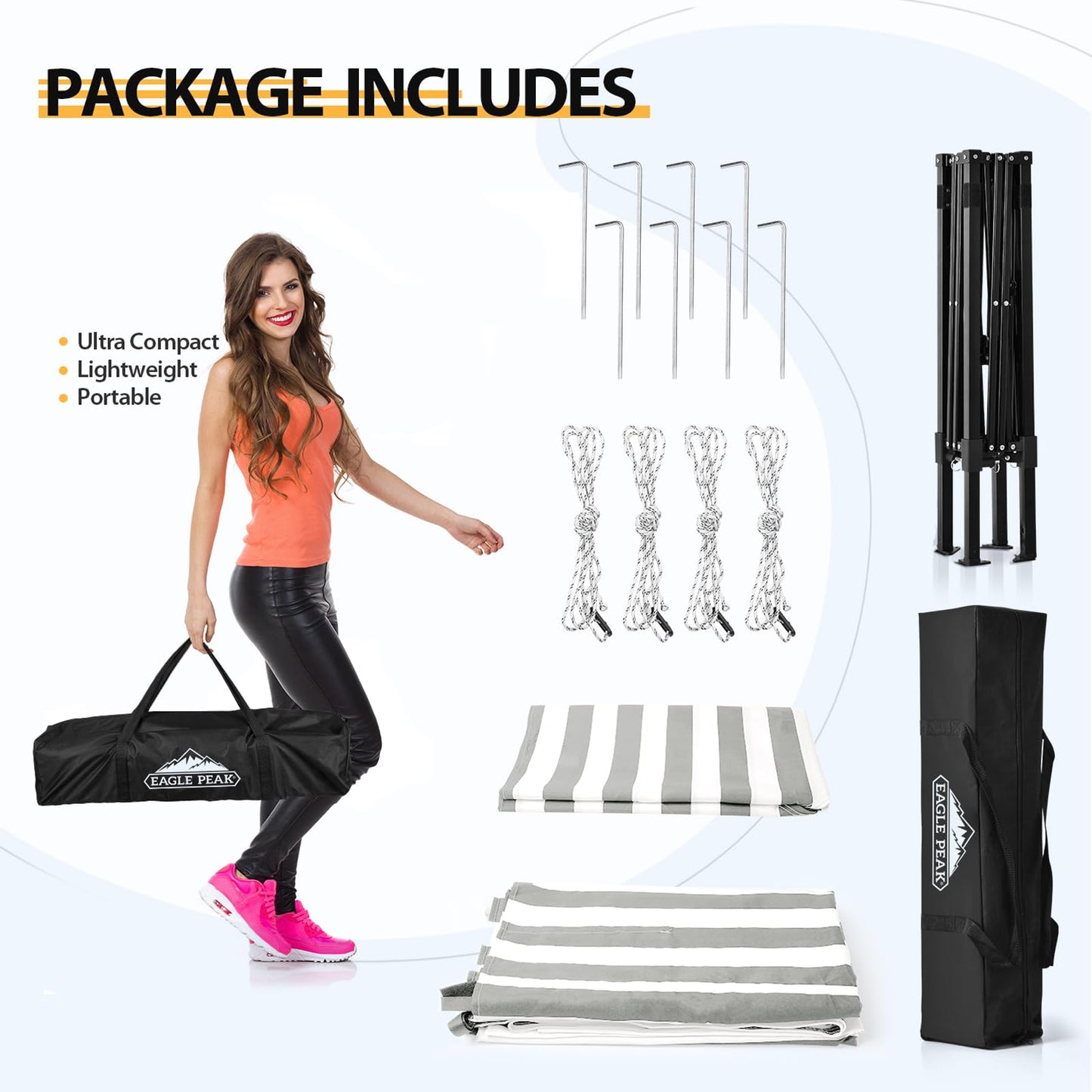 EAGLE PEAK Flex Compact 4x4 Pop-up Canopy Changing Room, Portable Dressing Room, Privacy Changing Tent for Indoor Fashion Photoshoots, Camping, or Pool, Purple