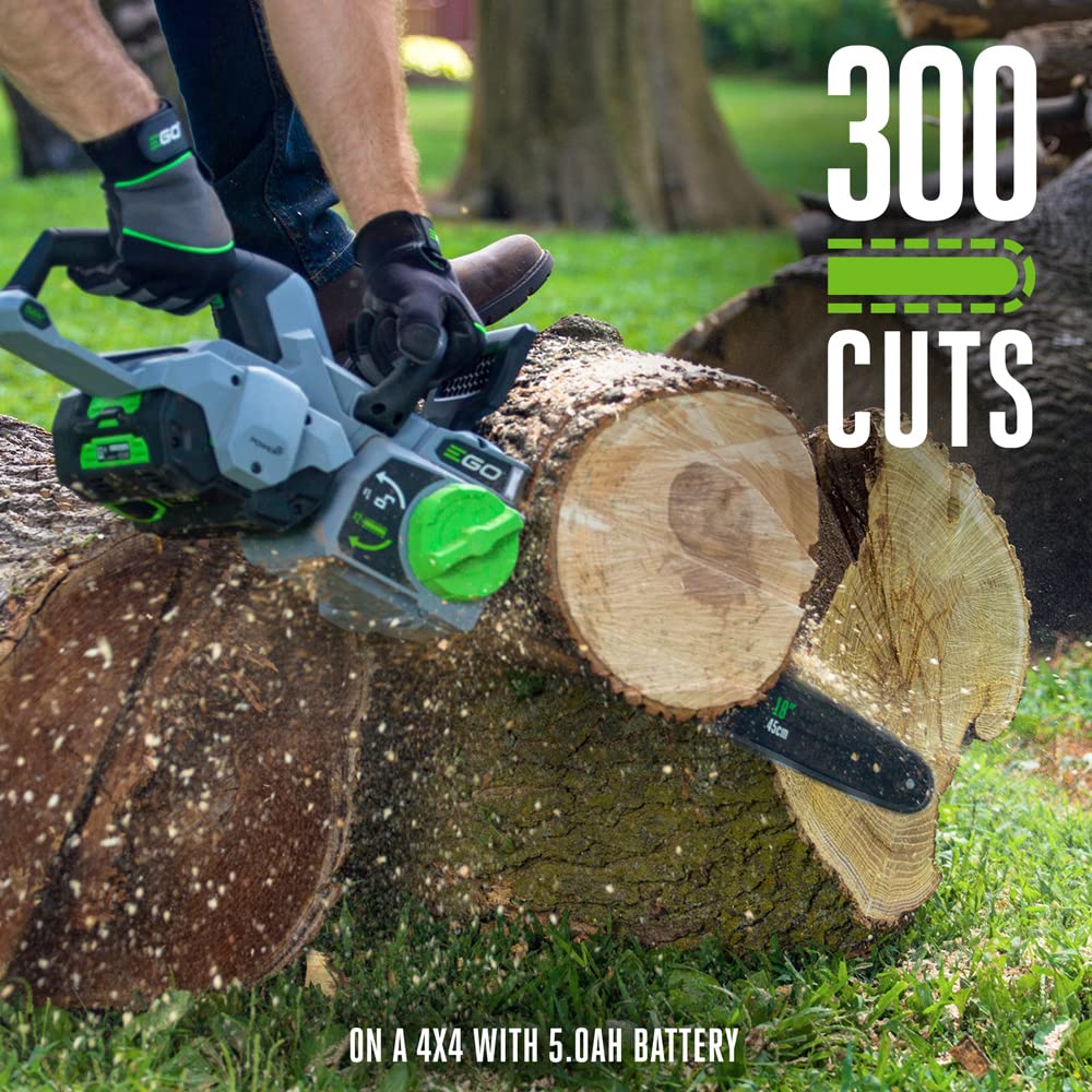 EGO POWER+ Chain Saw, 16” Battery Powered Chainsaw, Electric Cordless, Includes 56V 2.5Ah Battery and Charger – CS1611