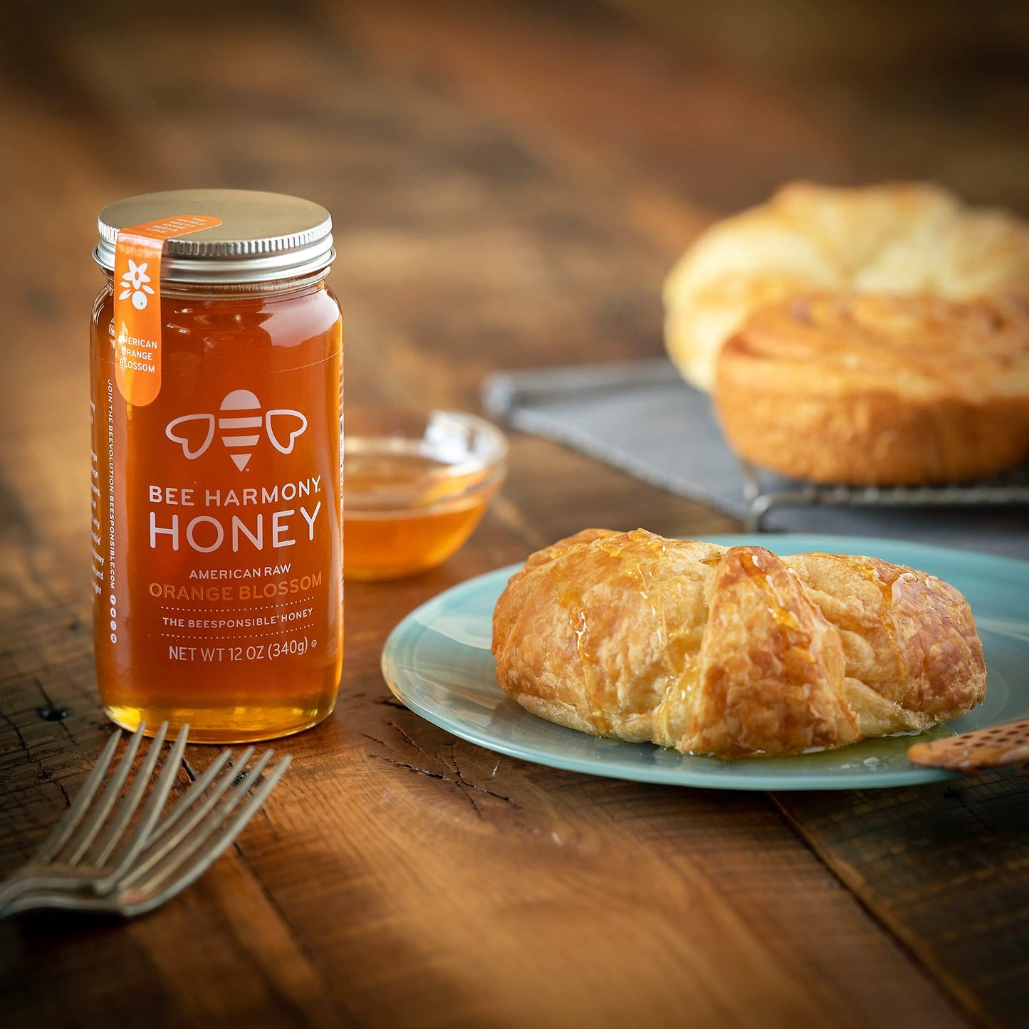 Bee Harmony Honey 5 Pack Variety Pack, 60 Ounce (Clover, Wildflower, Orange Blossom, Berry and Blueberry)