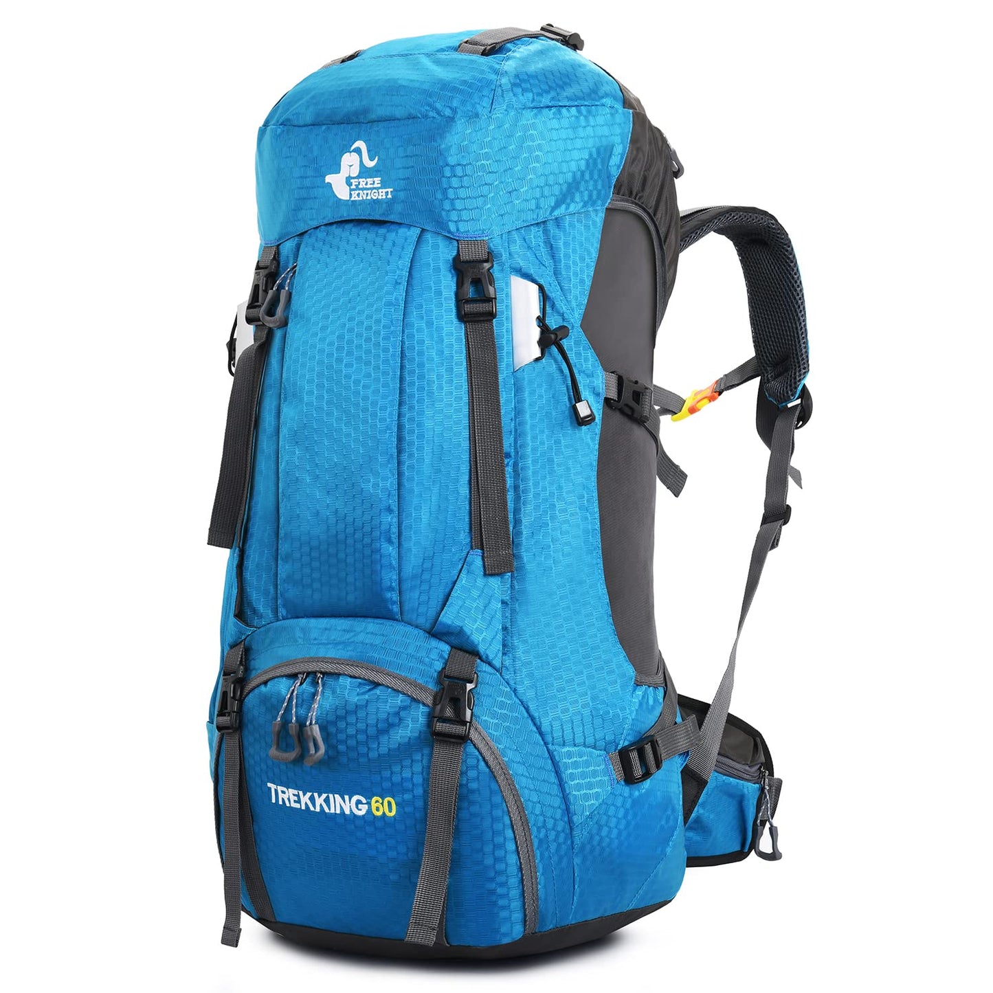 Bseash 60L Waterproof Hiking Camping Backpack with Rain Cover, Large Outdoor Sport Travel Daypack Rucksack for Climbing
