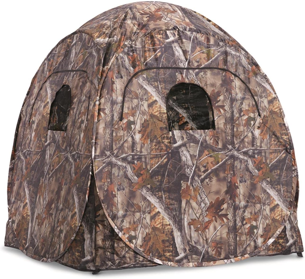 HuntRite Deluxe Pop-Up Hunting Ground Blind, 1-2 Person Tent, Hunting Gear, Equipment, and Accessories, 4-Panel Spring Steel