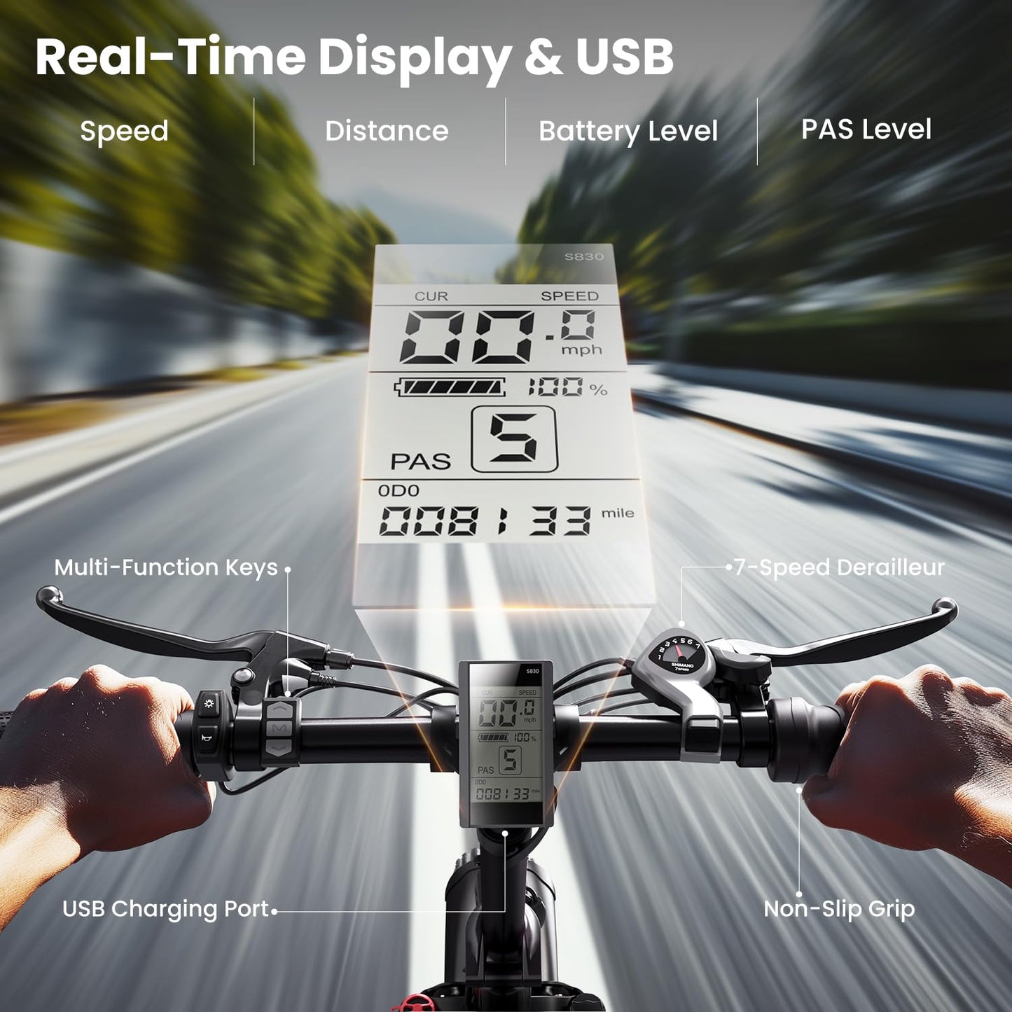 Electric Bike for Adults,Peak 1000W/1500W Motor,20/28MPH 55-150Mile ebikes for Adults with 10.4AH/13AH/26AH Battery,20" Fat Tire Electric Dirt Bike Commuting Off Road Ebike, UL2849