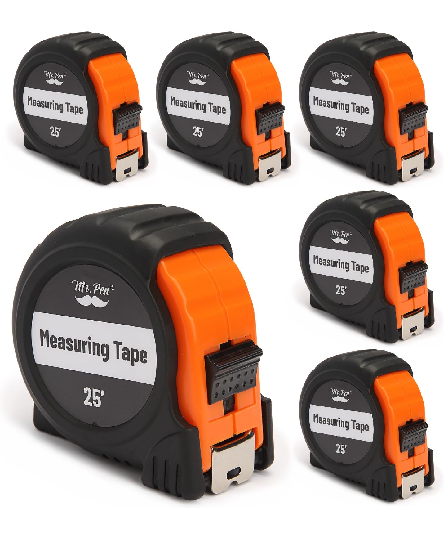 Mr. Pen 25-Foot Steel Retractable Tape Measure with Easy Read Fractions