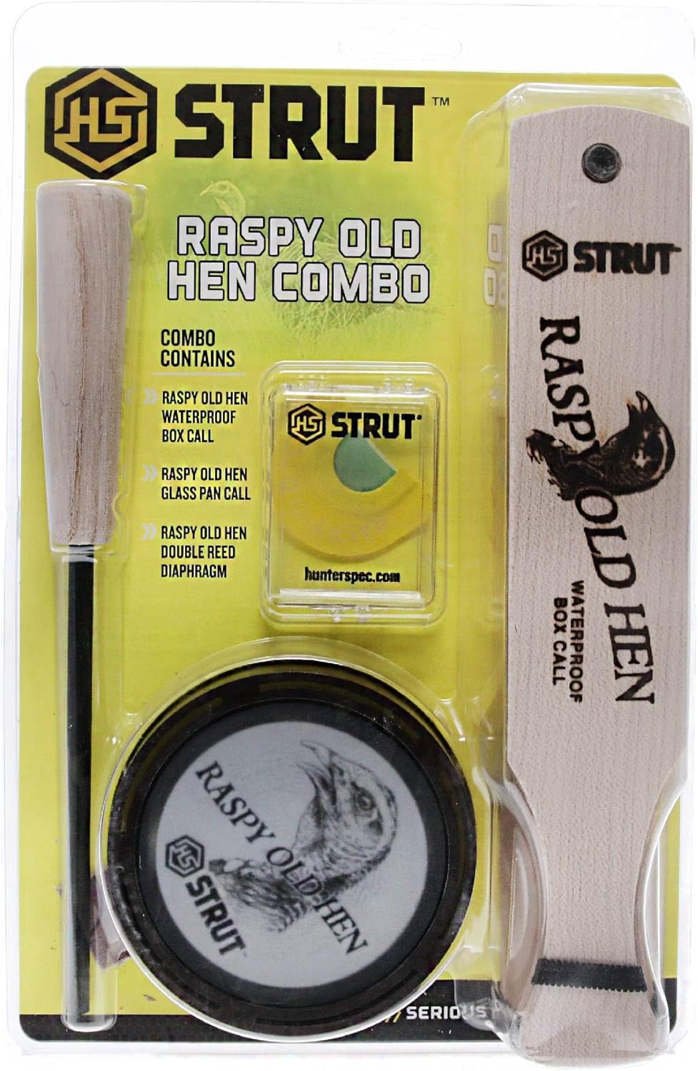 Hunters Specialties Raspy Old Hen Combo Kit - Turkey Game Calls Combo Pack - Wide Range of Turkey Sounds