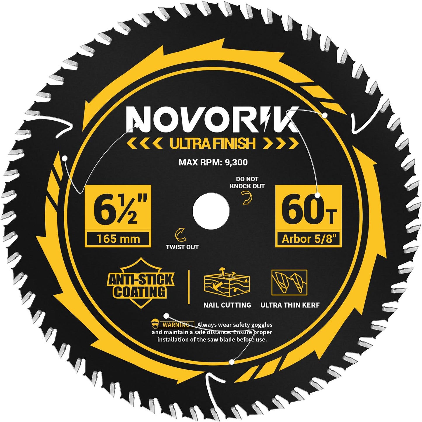 Circular Saw Blade 7-1/4" 24T&40T&60T, Saw Blade with Arbor 5/8", ATB Circular Saw Blade, Professional for Wood Cutting, 3-Pack