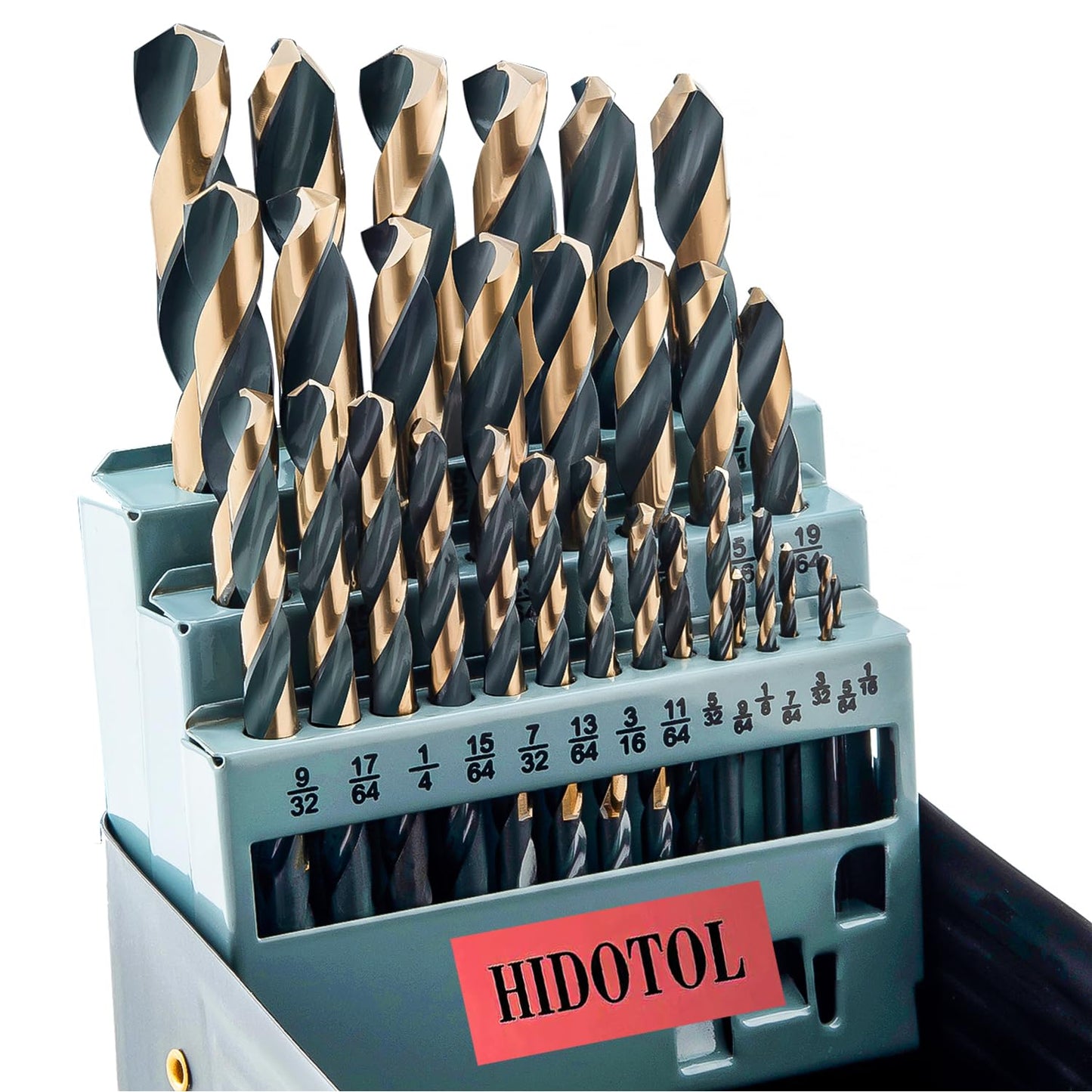 Cobalt Drill Bit Set 115 PCS - M35 High Speed Steel Twist Jobber Length Drill Bits for Hardened Metal, Stainless Steel, Cast Iron, Plastic and Wood, 1/16"-1/2", A-Z, 1-60