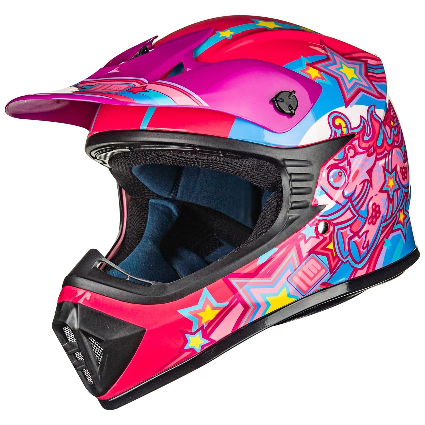 ILM Adult Dirt Bike Helmets Motocross ATV Dirtbike BMX MX Offroad Full Face Motorcycle Helmet, DOT Approved Model 128S (Matte Black, Adult-Medium)