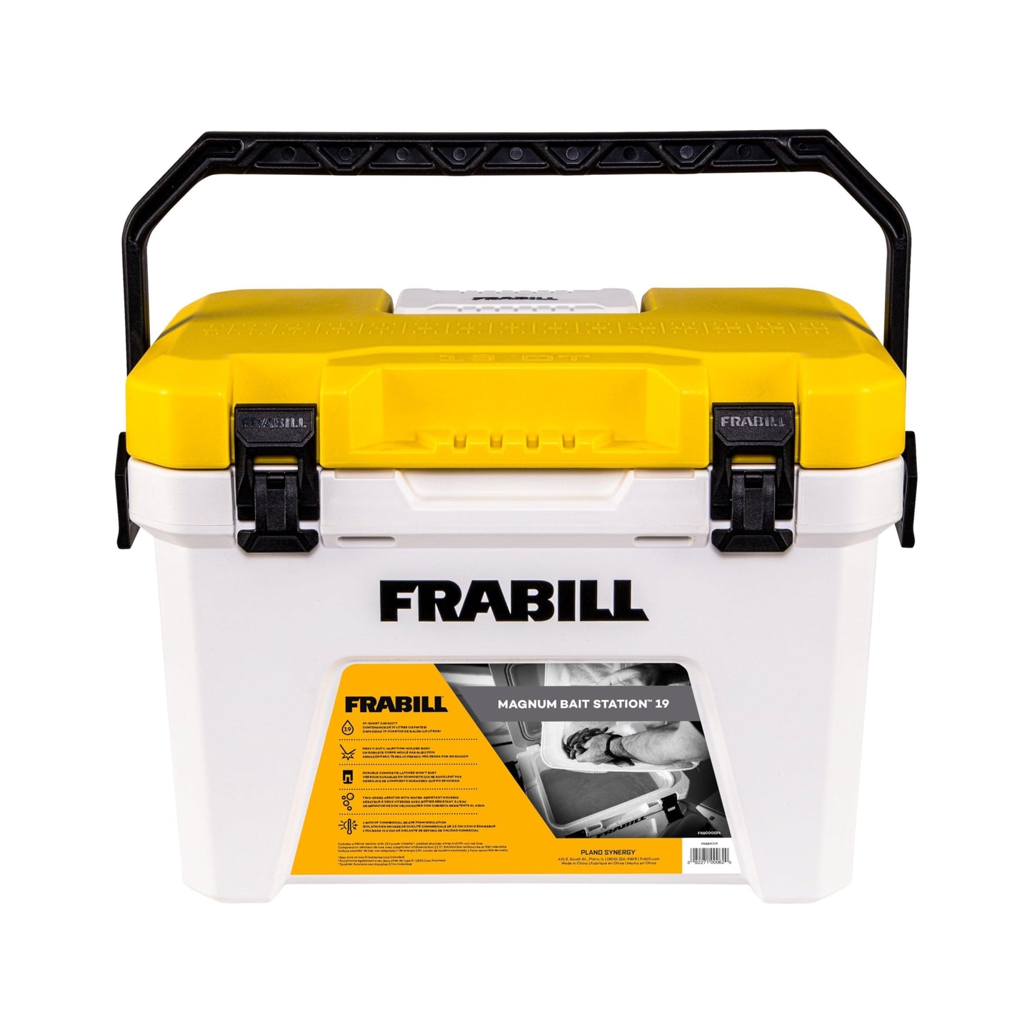 Frabill Magnum Bait Station 13 Quart Live Bait Well, White and Yellow