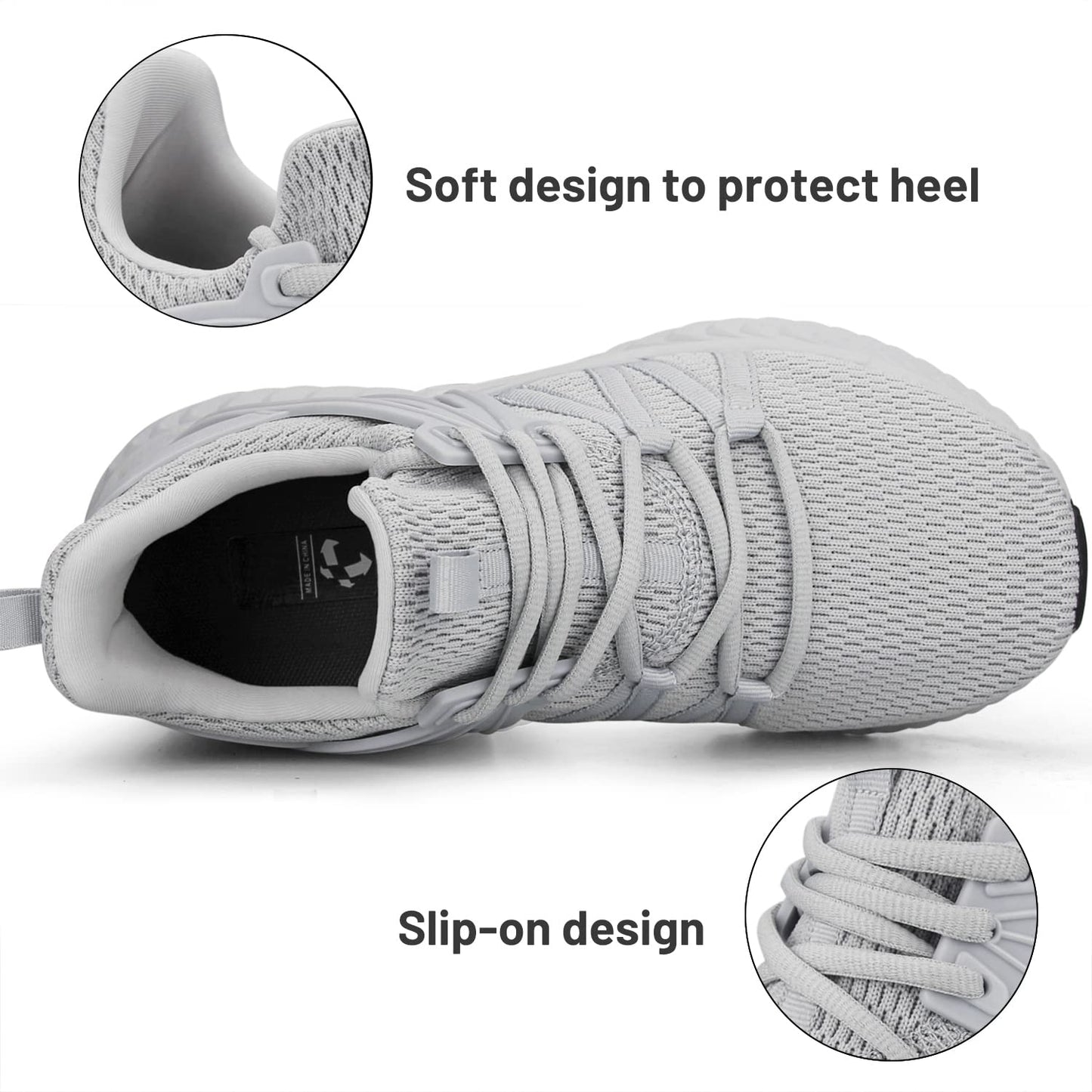 Abboos Womens Slip On Sneakers Women Walking Tennis Shoes Lightweight Casual Sneakers for Gym Travel Work