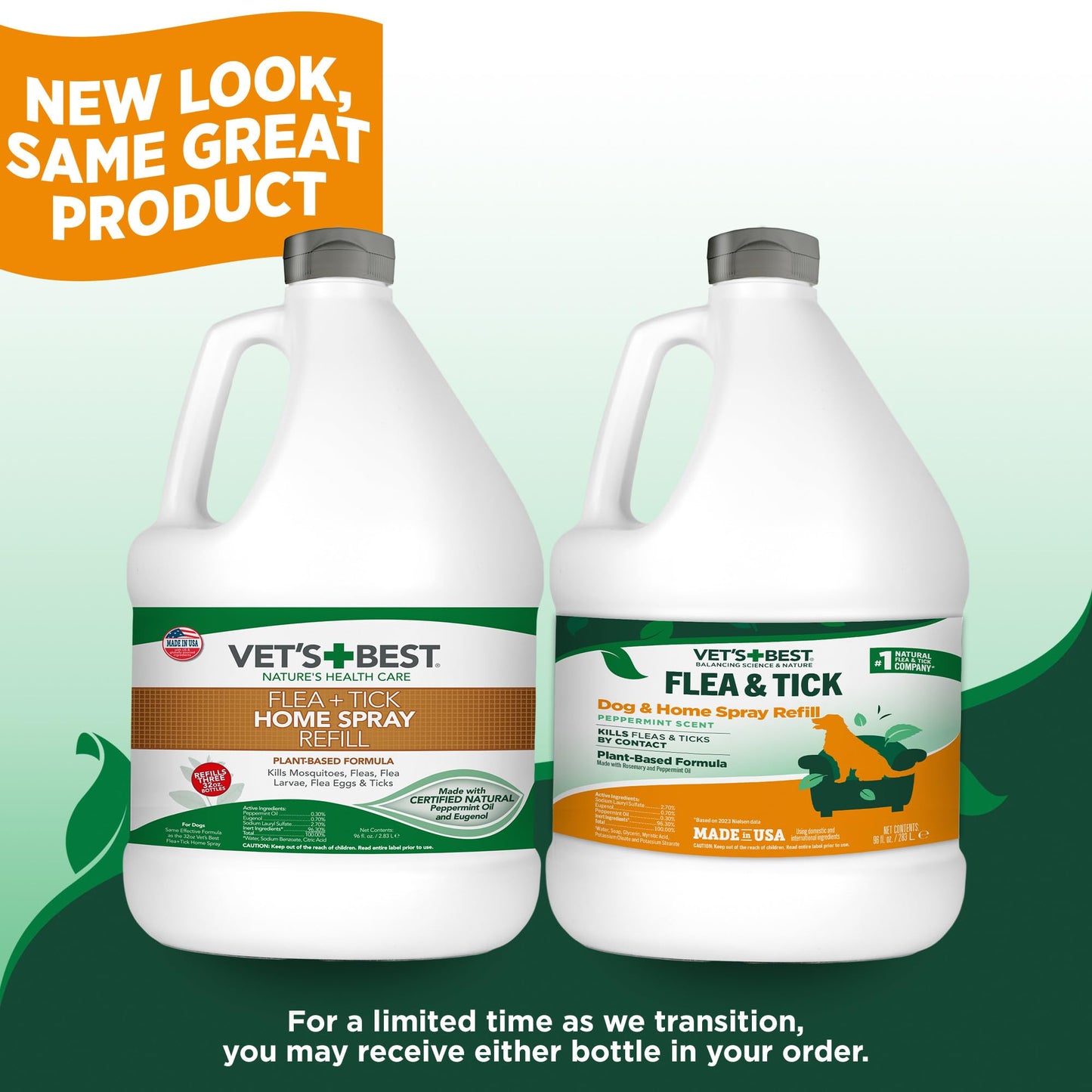 Vet's Best Flea and Tick Home Spray - Dog Flea and Tick Treatment for Home - Plant-Based Formula - Certified Natural Oils,Green - 32 oz