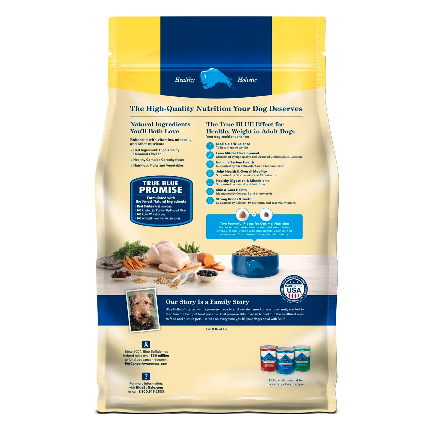 Blue Buffalo Life Protection Formula Adult Dry Dog Food, Helps Build and Maintain Strong Muscles, Made with Natural Ingredients, Chicken & Brown Rice Recipe, 15-lb. Bag