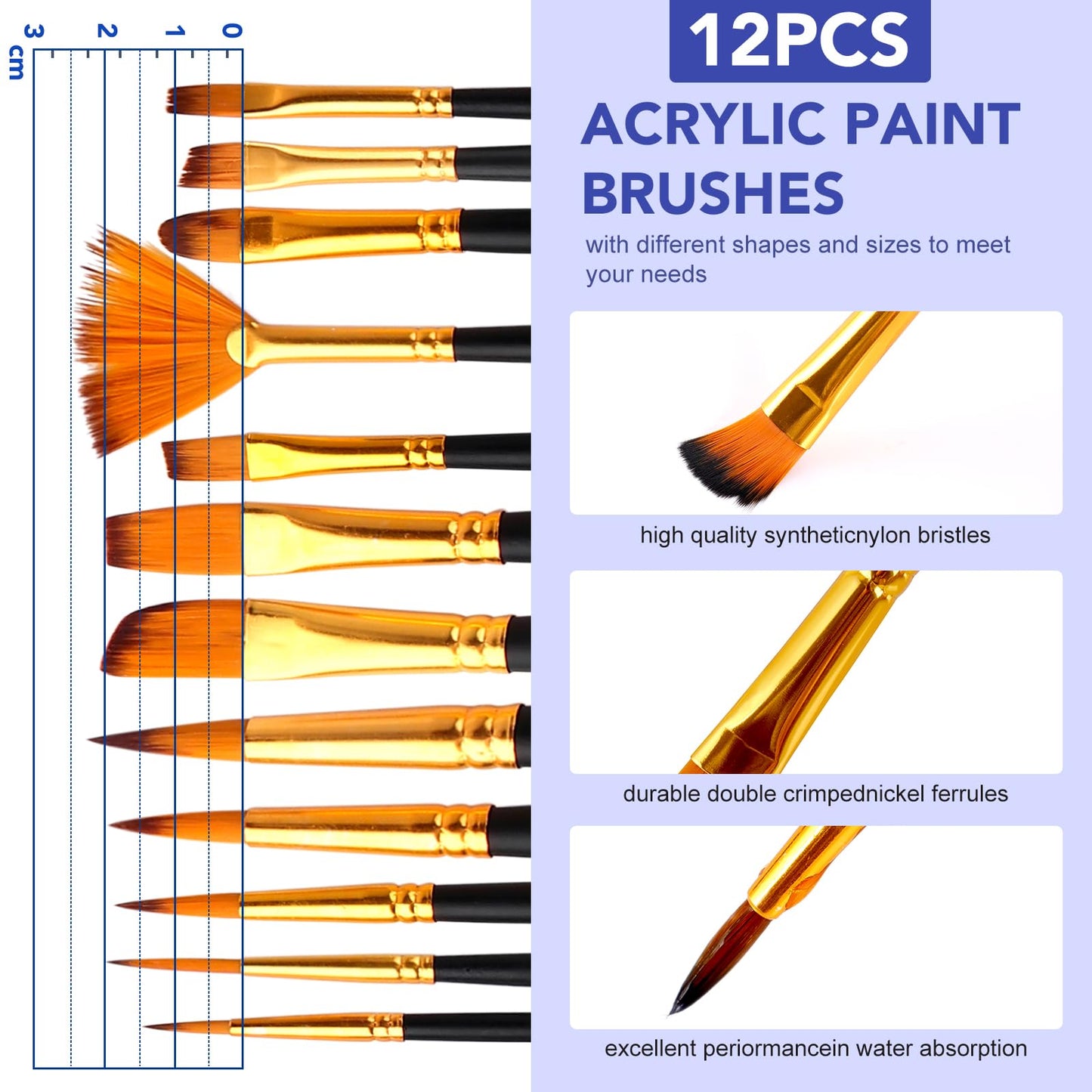 ESRICH Professional Acrylic Paint Set, 60PCS with Painting Brushes,Acrylic Paints,Easel,4 Sizes Blank Canvases,Palette, Paint Knives,Brush Cup and Art Sponges for Adults Hobbyists and Beginners