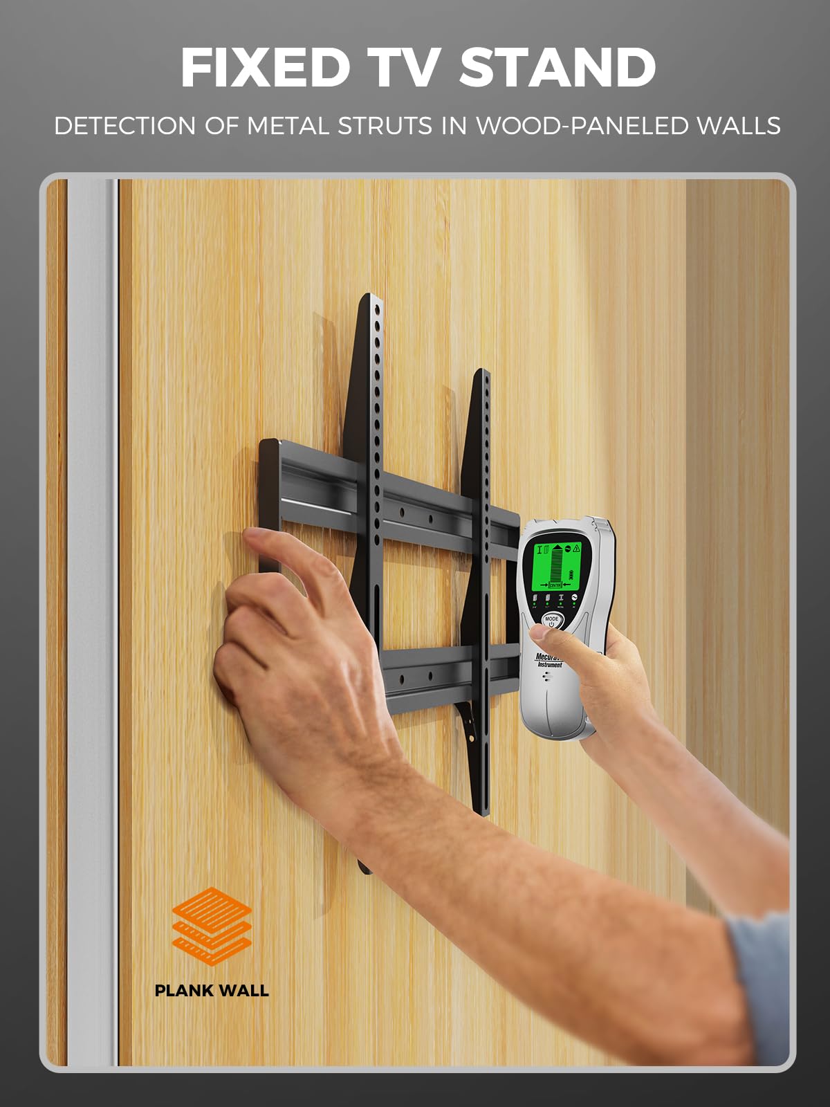 Mecurate Stud Finder Wall Scanner Sensor - 5 in 1 Electronic Stud with LCD Display & Audio Alarm for Wood AC Live Wire Metal Studs Detection Joist Pipe