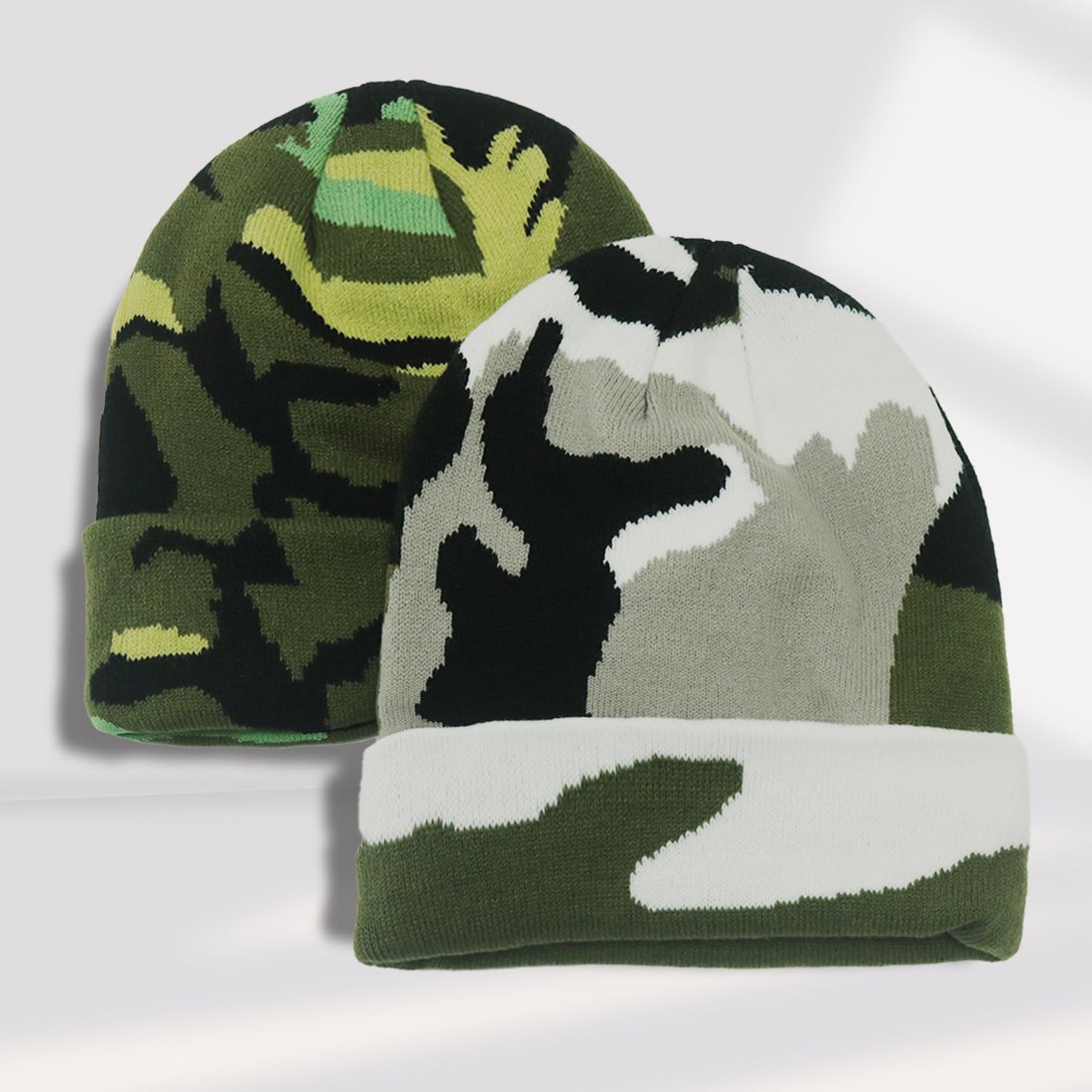 PFFY Beanie for Men Women Unisex Knit Cuffed Plain Winter Beanies Hats Skull Cap