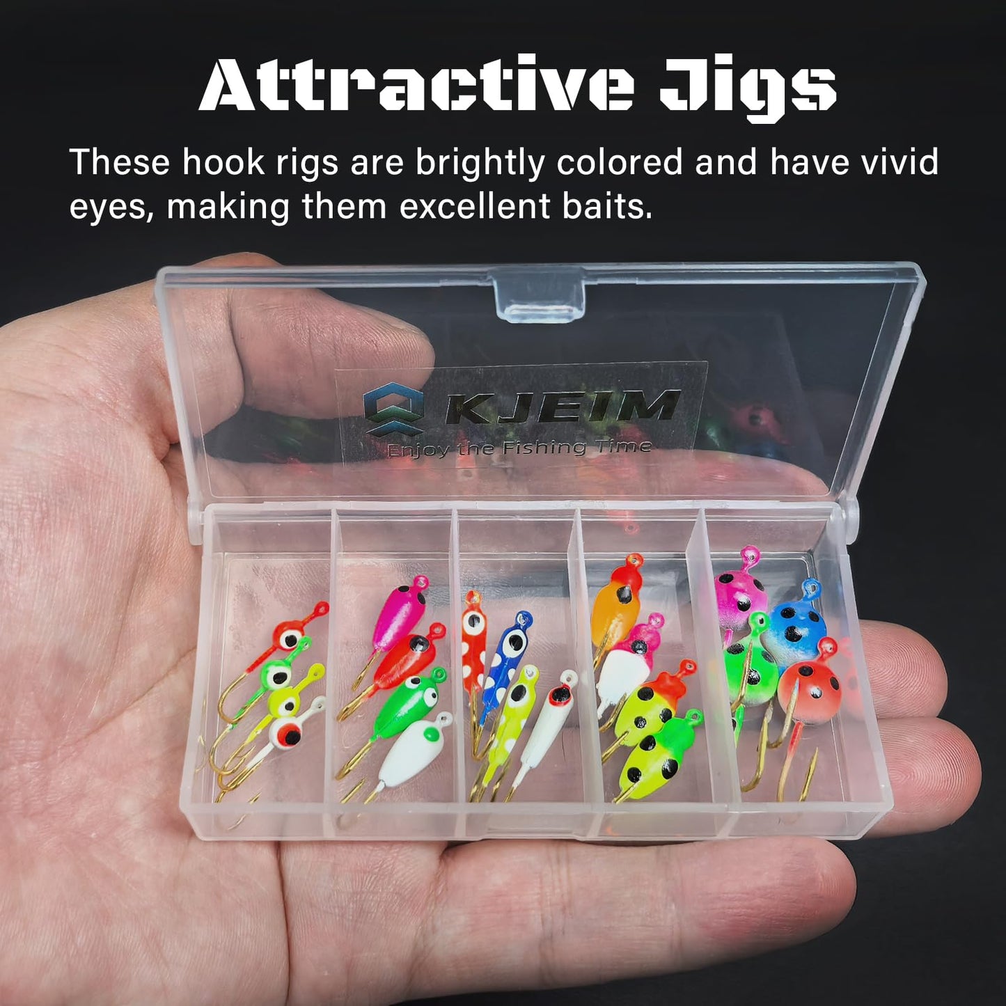 Ice Fishing Jigs Luminous Ice Fishing Lures Glowing Jig Gear Winter Fishing Jigging for Crappie Pike Panfish Walleye Perch Bluegill 6pcs/20pcs