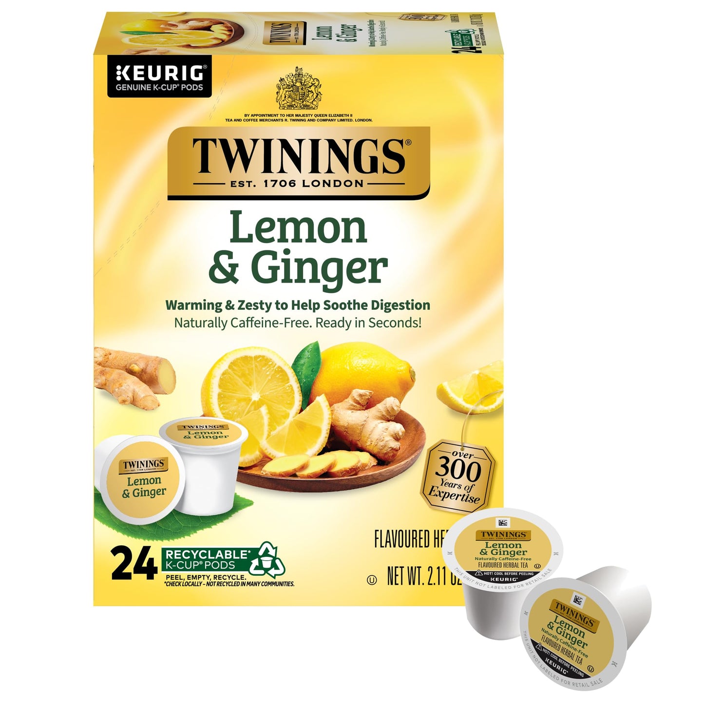Twinings English Breakfast Black Tea K-Cup Pods for Keurig, 24 Count (Pack of 1), Smooth, Flavourful, Robust, Caffeinated, Enjoy Hot or Iced
