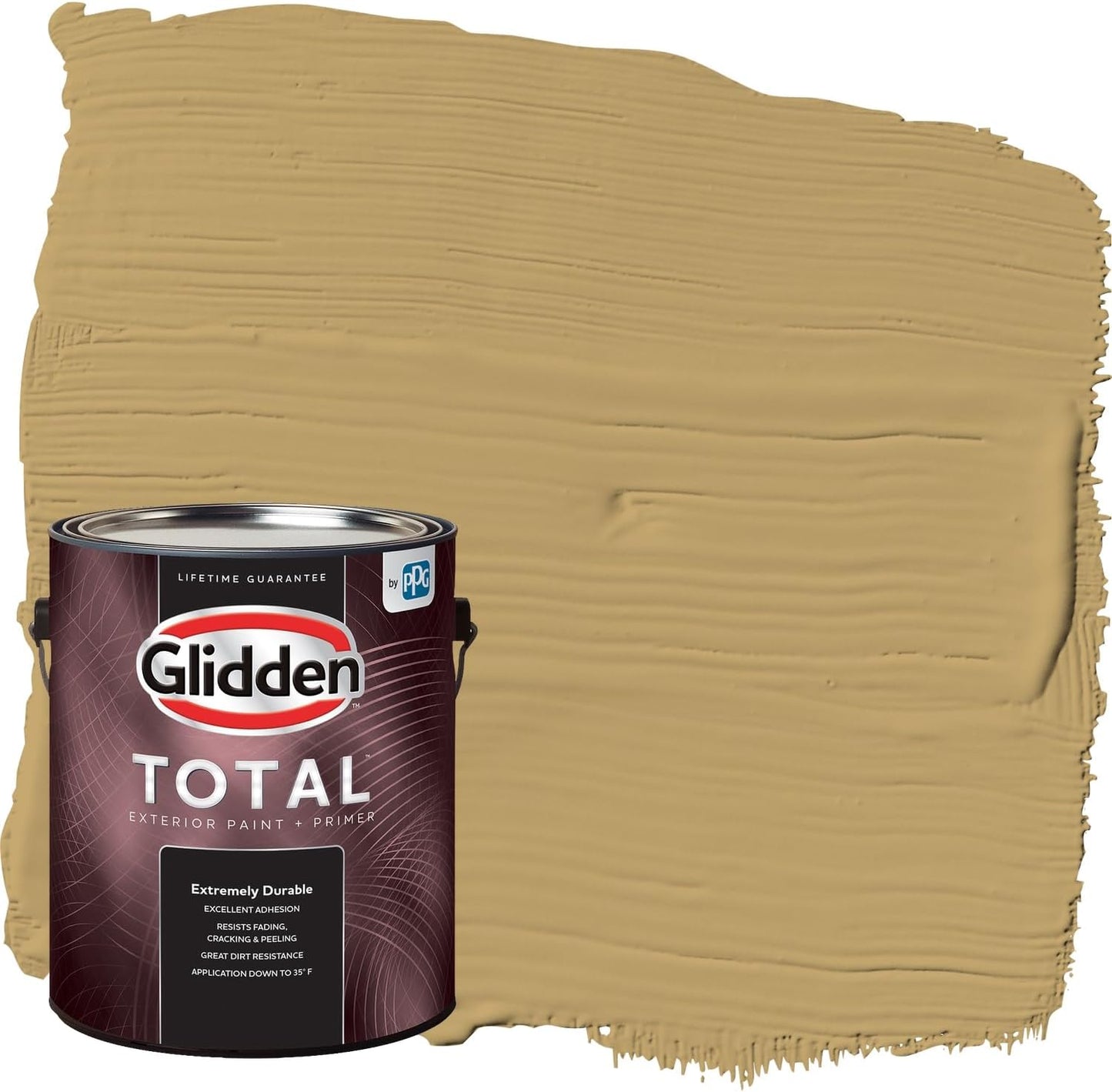Glidden Exterior Paint + Primer: Beige/Pony Tail, One Coat, Semi-Gloss, 1-Gallon
