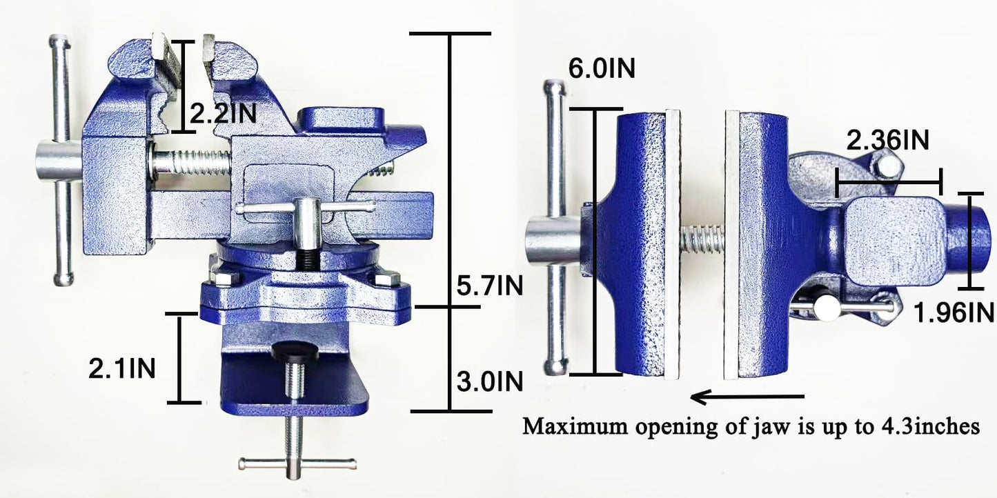 MYTEC Home Vise Clamp-On Vise,2.5"