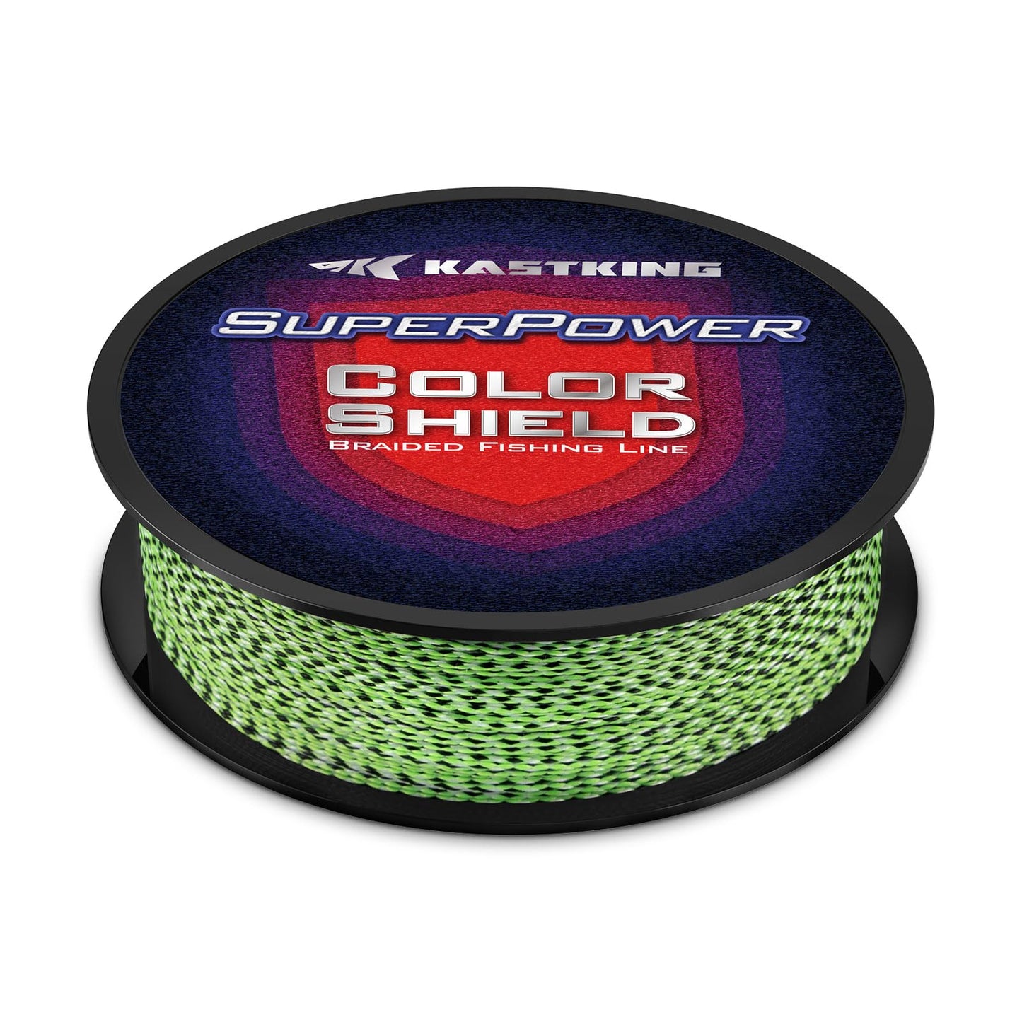 KastKing Superpower ColorShield Braided Fishing Line - Colorfast Braided Line, 100% Solution Dyed UHMWPE Fiber, Smooth & Strong Superline, Near Zero Stretch, Sensitive, High Abrasion Resistance