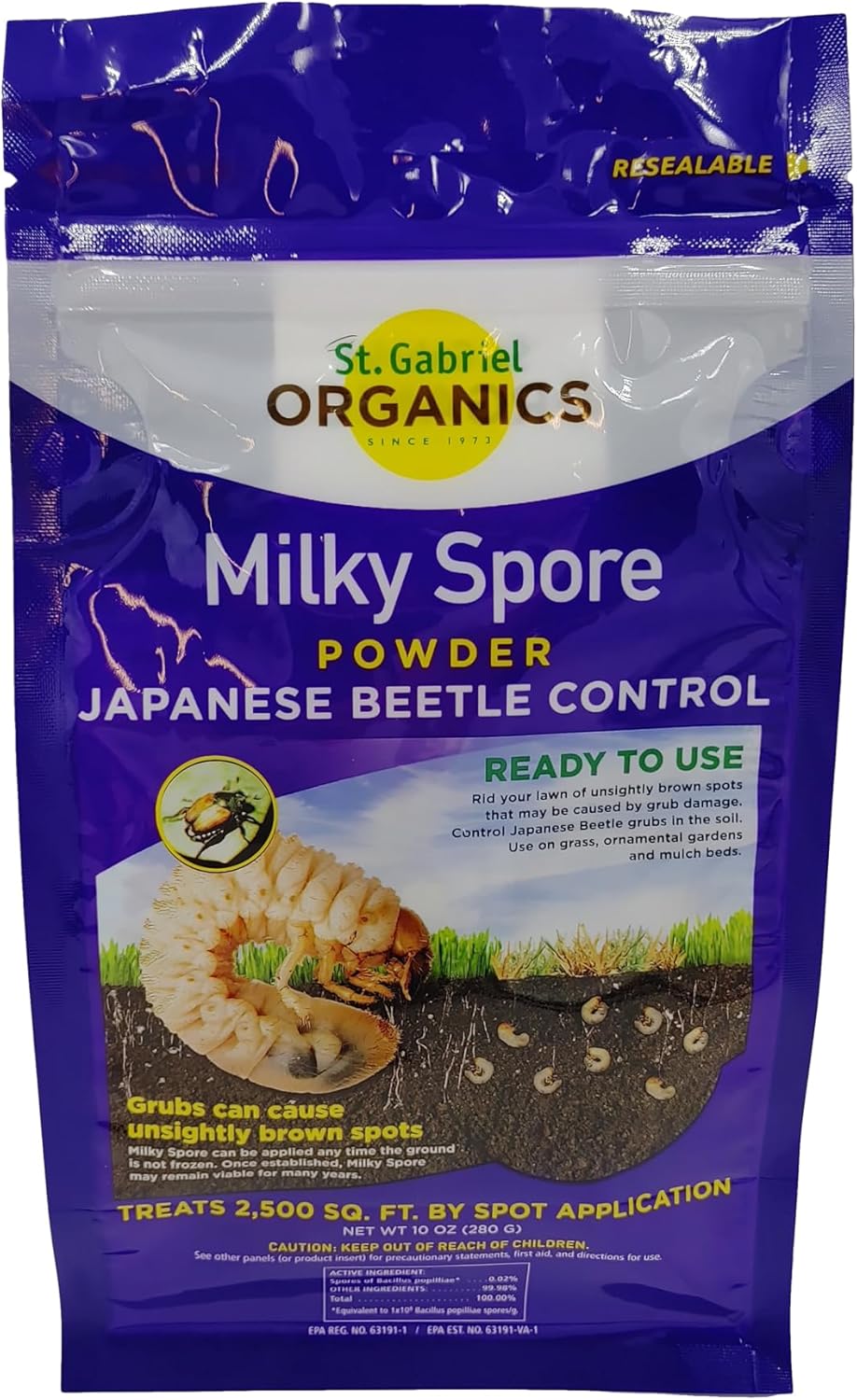 Milky Spore 80010-9 Japanese Beetle and Other Beetle Killer for Insects