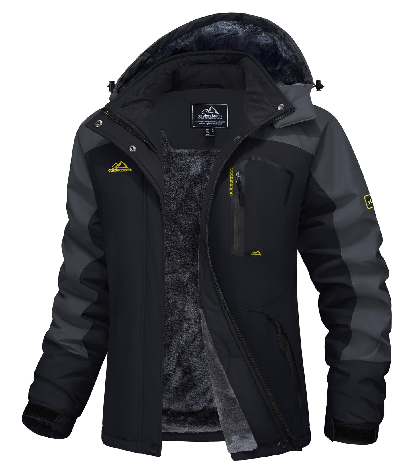 MAGCOMSEN Women's Ski Jacket Waterproof Insulated Snow Jacket Warm Windproof Winter Coats with Hood Fleece Lined Jacket