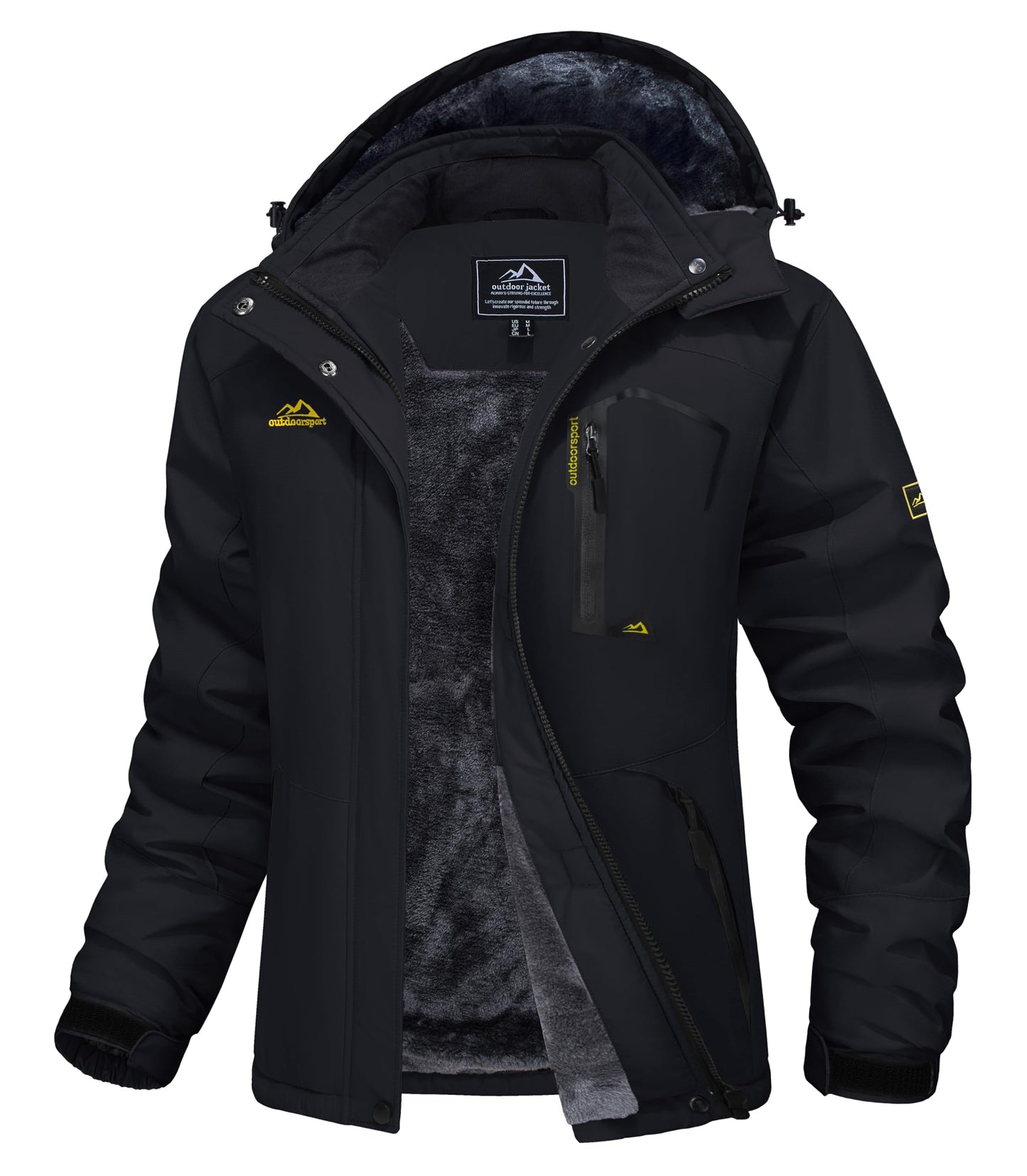 MAGCOMSEN Women's Ski Jacket Waterproof Insulated Snow Jacket Warm Windproof Winter Coats with Hood Fleece Lined Jacket