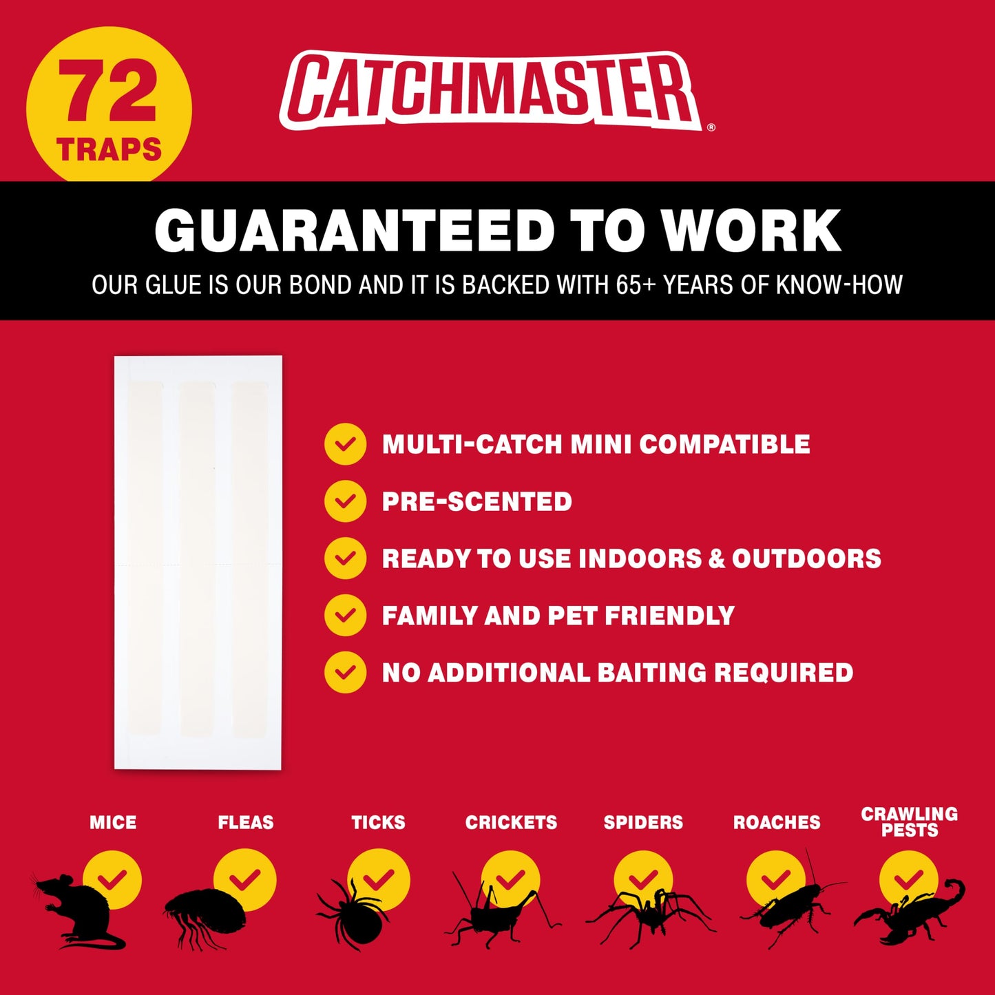 Catchmaster Pro Series Multi-Catch Mouse Trap 6-Pack, Humane Mouse Traps Indoor for Home, Rat Trap Outdoor with Replaceable Glue Boards, Pet Safe Pest Control, Live Catch for Garage & Shed