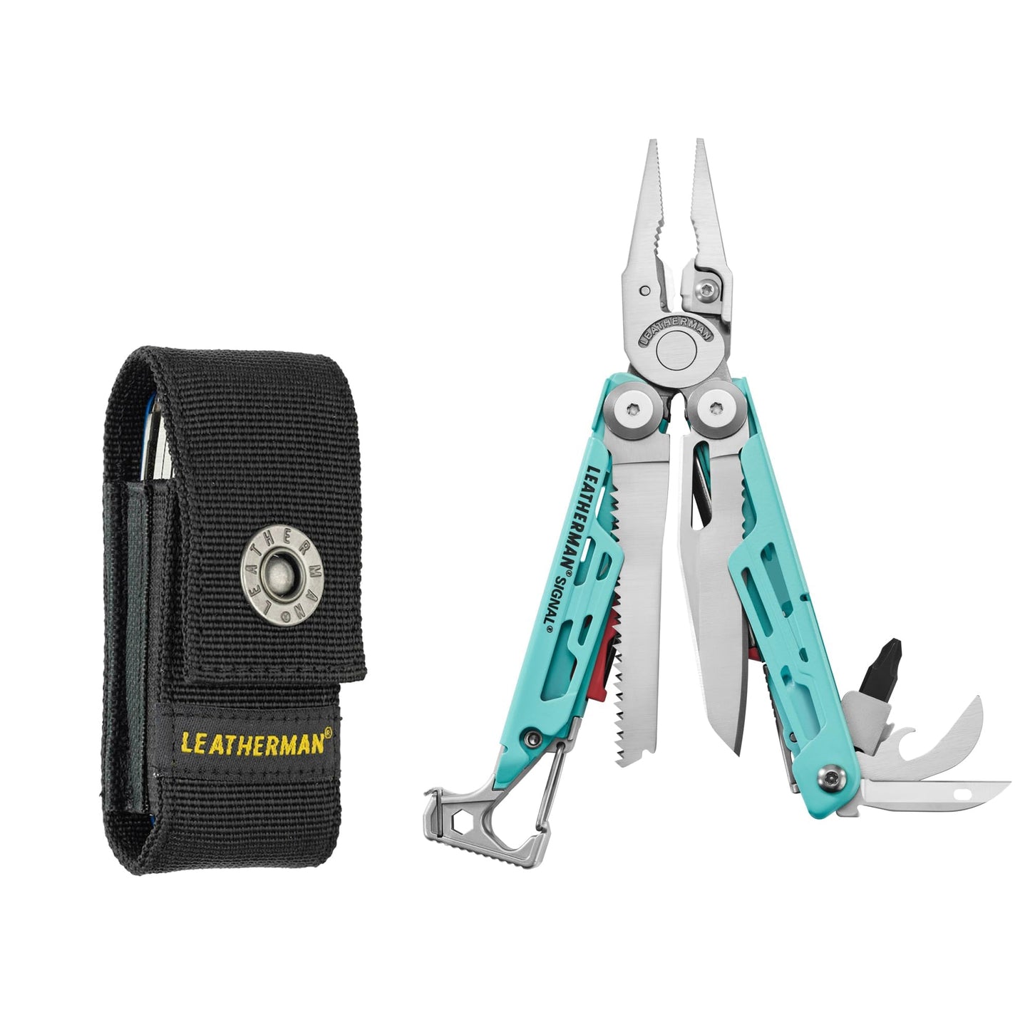 LEATHERMAN, Signal, 19-in-1 Multi-tool for Outdoors, Camping, Hiking, Fishing, Survival, Durable & Lightweight EDC, Made in the USA, Topographical Print