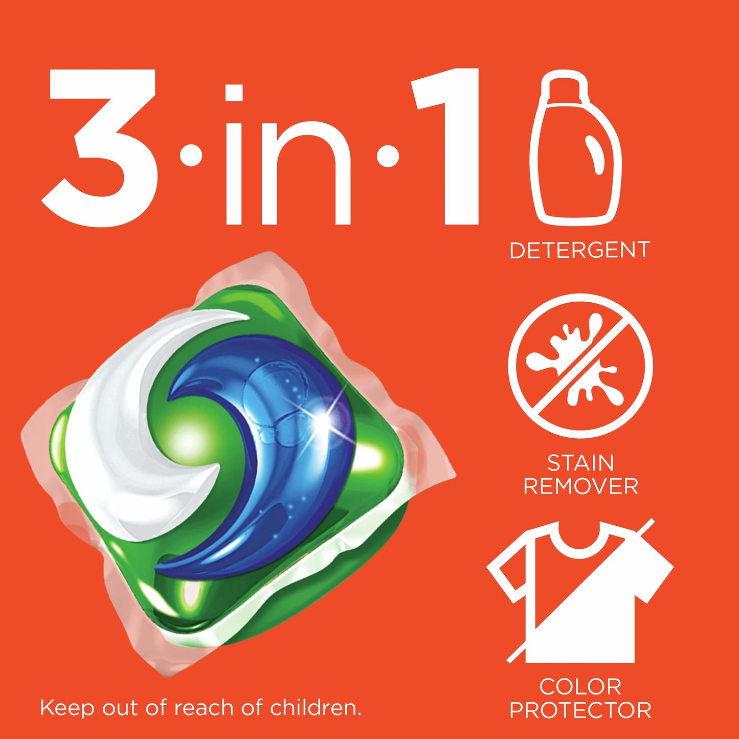 Tide PODS Laundry Detergent Pacs, 3-in-1 Stain Remover, Odor Fighter, Color Protector, 112 Count, HE compatible, Original Scent