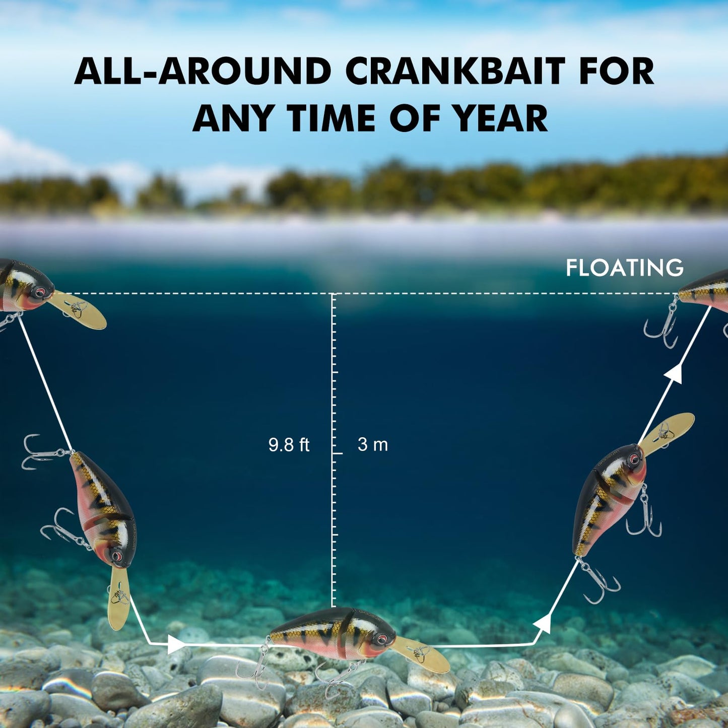 TRUSCEND Swimmax for Freshwater and Saltwater, Lifelike Fishing Lures for Bass Trout Crappie Walleye Pike Bluegill Salmon, Swimbait for Bass Fishing, Amazing Fishing Gear Gifts for Family Fishing