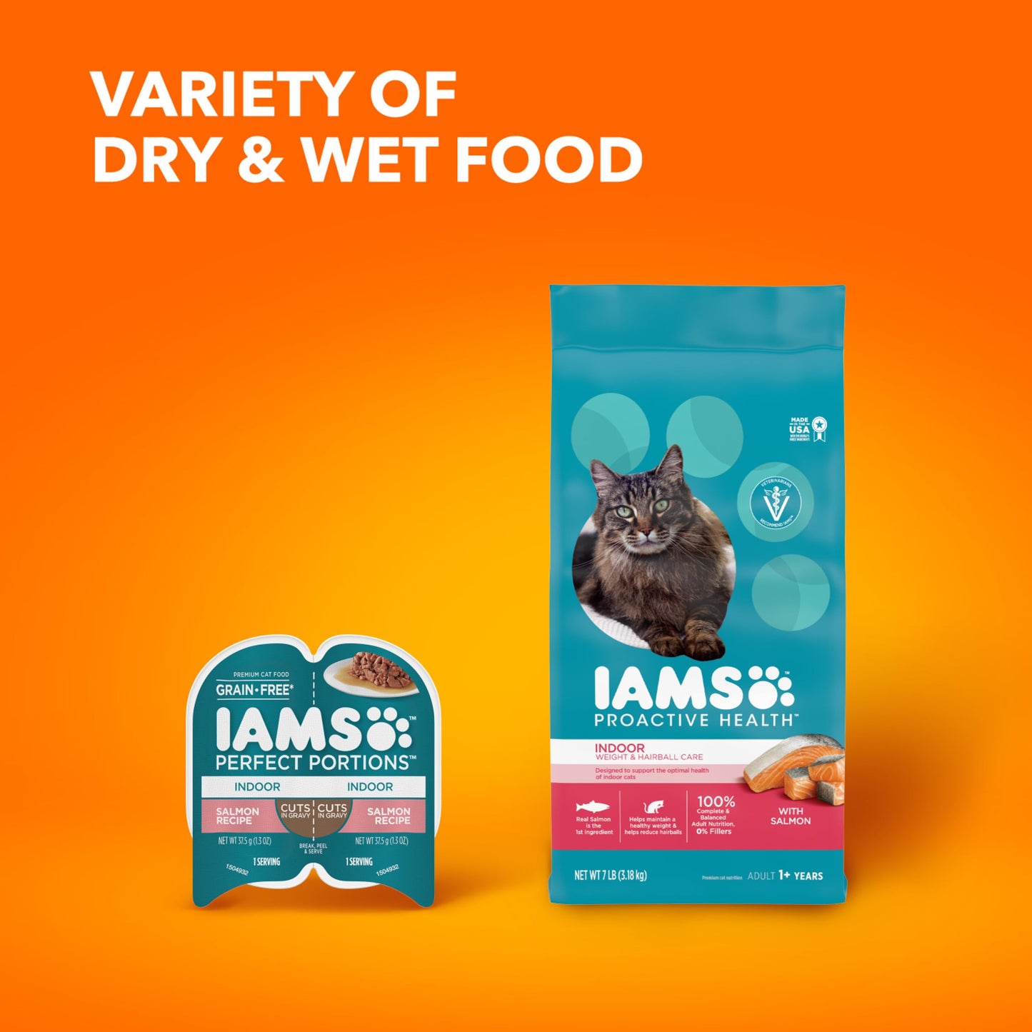 IAMS Proactive Health Indoor Weight Control & Hairball Care Adult Dry Cat Food, Chicken & Turkey Recipe, 22 lb. Bag