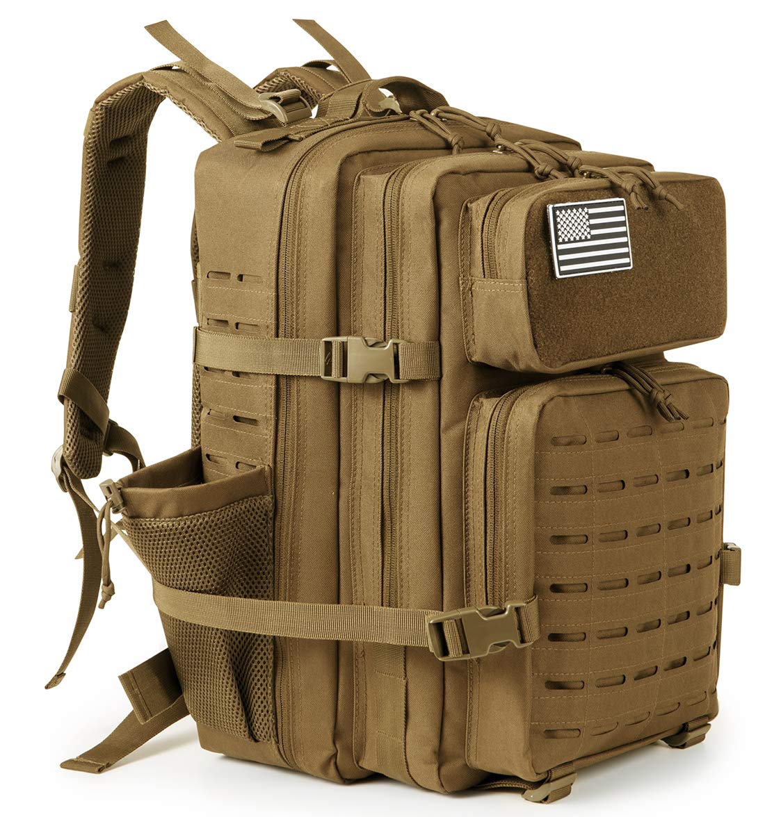 QT&QY 25L/35L/45L Military Tactical Backpack For Men Molle Daypack 3 Day Bug Out Bag Hiking Rucksack With Bottle Holder