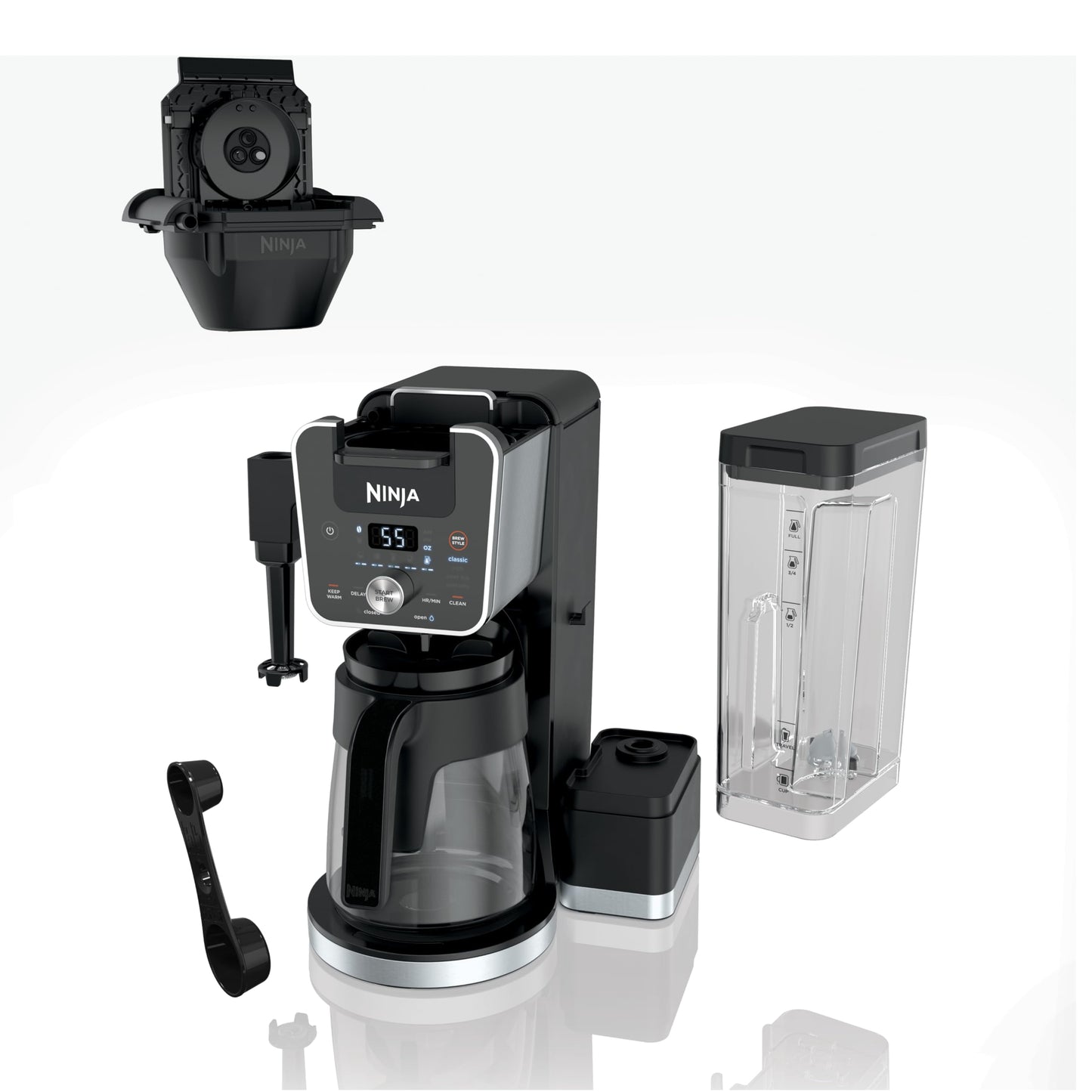 Ninja Hot and Iced Coffee Maker, Single Serve Coffee Maker and Drip Coffee Machine, DualBrew Pro Specialty 12-Cup with K-Cup Combo, Includes Permanent Filter, CFP307