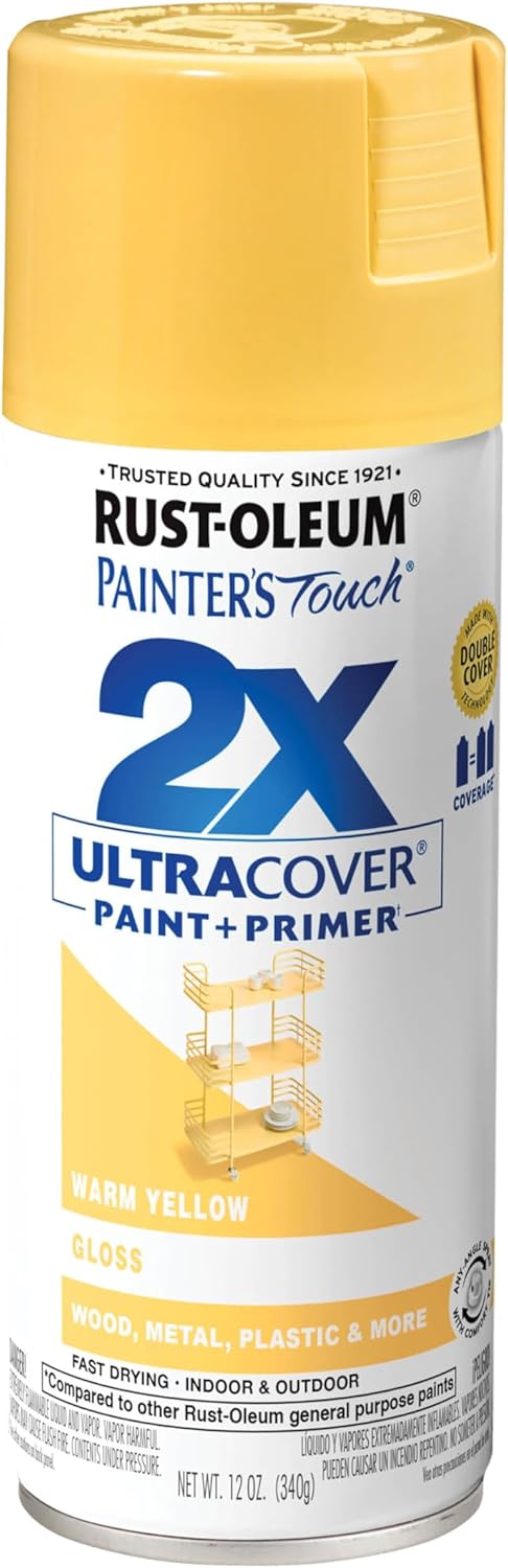 Rust-Oleum 331182 Painter's Touch 2X Ultra Cover Spray Paint, 12 oz, Ultra Matte Black