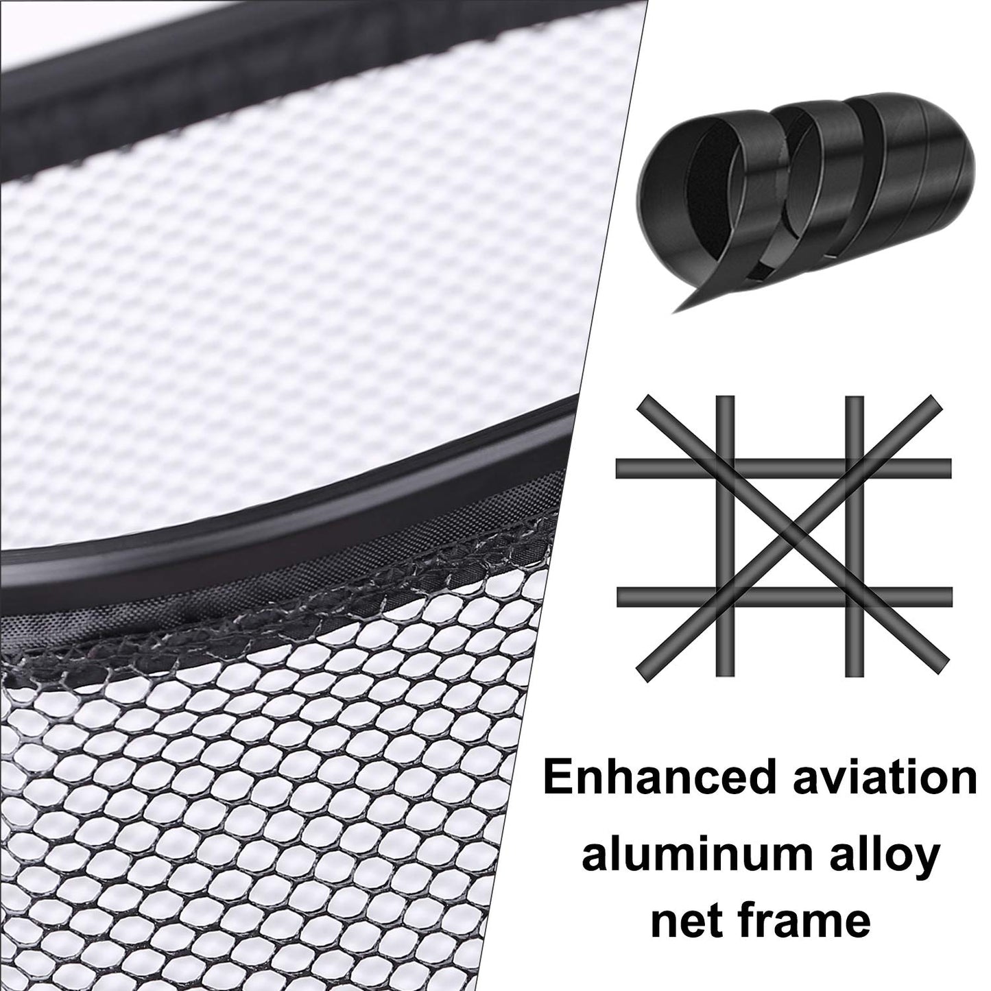 PLUSINNO Fly Fishing Net, Bass Trout Landing Net, Folding Fishing Nets Fresh Water, Safe Fish Catching or Releasing