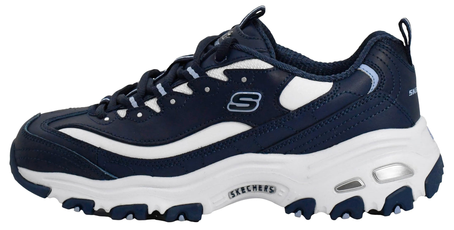 Skechers Women's D'Lites Fresh Start Memory Foam Lace-up Sneaker Fashion