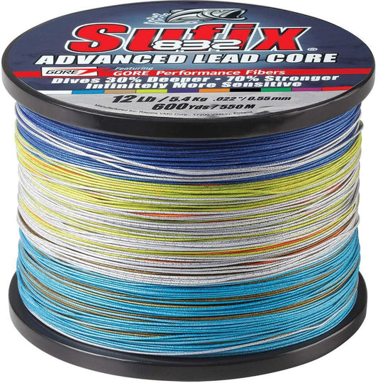 Sufix 832 Lead Core 12 lb Metered - 600 Yds