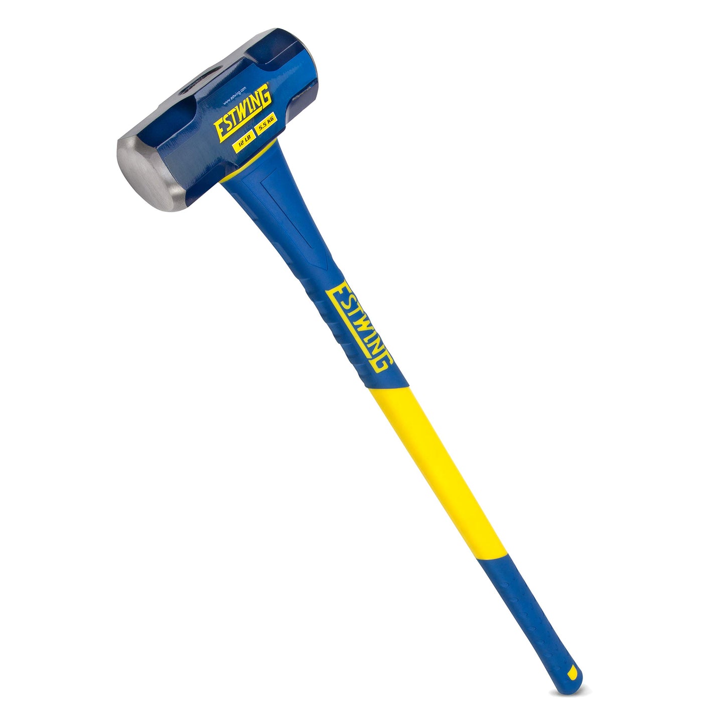 Estwing 16-Pound Hard Face Sledge Hammer for Demolition/Stake Driving, 50-55 HRC, 36-Inch Fiberglass Handle, Overstrike Protection, Textured Grip