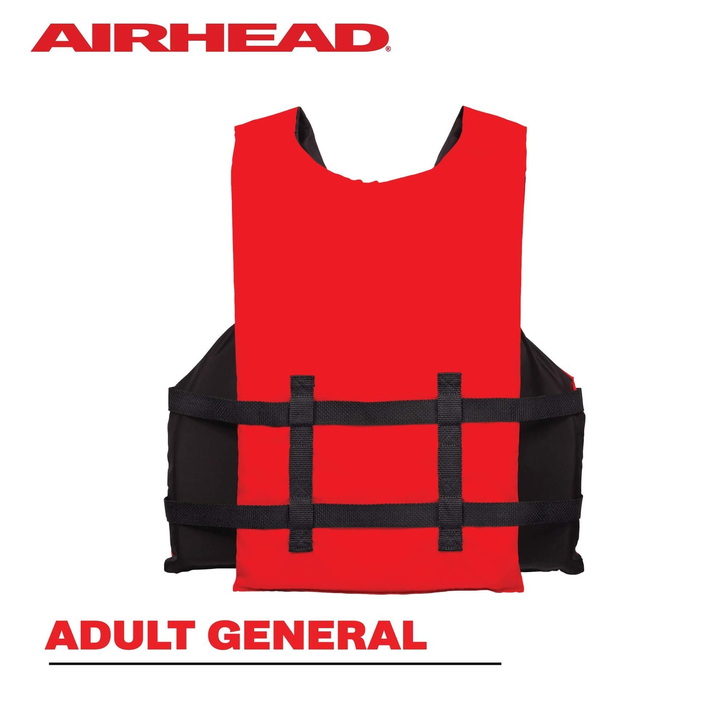 Airhead General All Purpose Life Jacket, US Coast Guard Approved Type III Life Vest, Perfect for Boating and Personal Watercraft Use