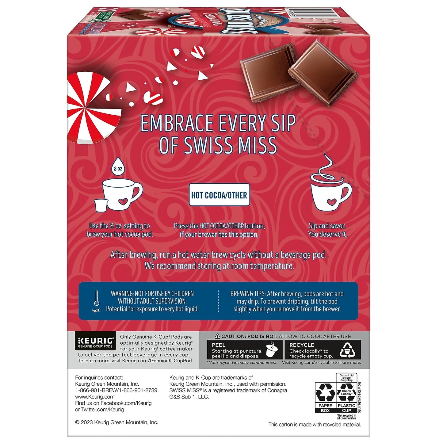 Swiss Miss Milk Chocolate Flavor Hot Cocoa Mix Canister, 76.55 oz.