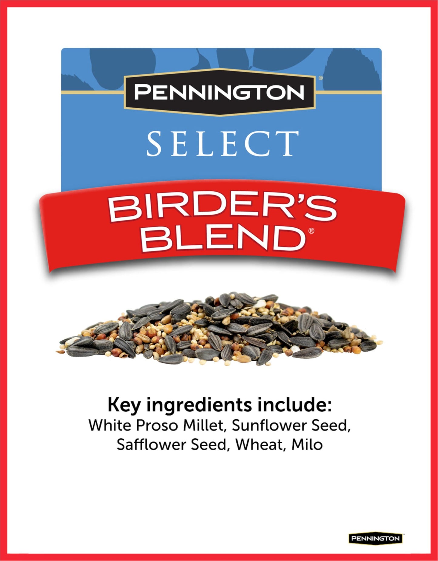 Pennington Pride Songbird Nut & Fruit Blend, Wild Bird Seed for Outside Feeders, Advanced Nutrition Formula for Bird Health, 10-lb. Bag