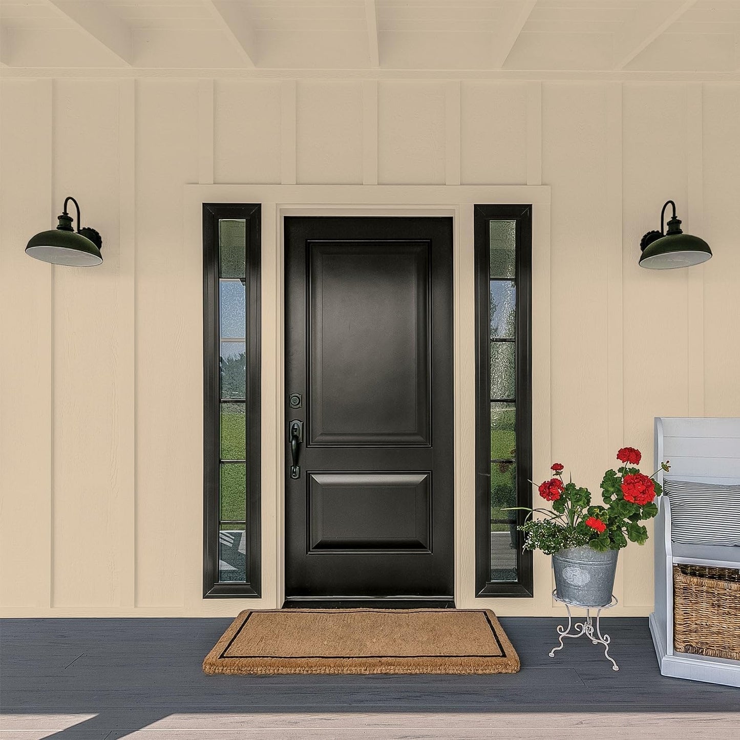 Glidden Exterior Paint + Primer: Beige/Pony Tail, One Coat, Semi-Gloss, 1-Gallon