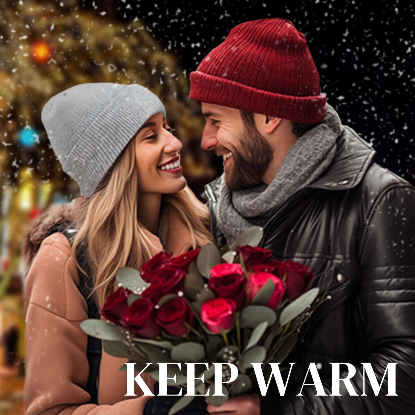 PFFY Beanie for Men Women Unisex Knit Cuffed Plain Winter Beanies Hats Skull Cap