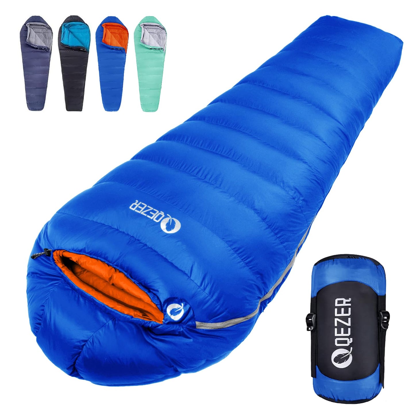 Down Sleeping Bag for Adults 0°F 10°F 15°F 20°F Backpacking Sleeping Bag for Cold Weather with Compression Sack