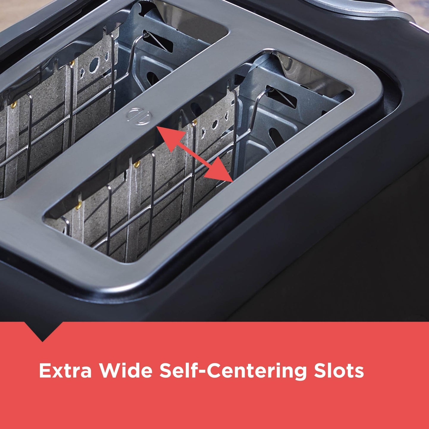 BLACK+DECKER 2-Slice Toaster, T2569B, Extra Wide Slots, 6 Shade Settings, 850 Watts, Crumb Tray, Cancel Button