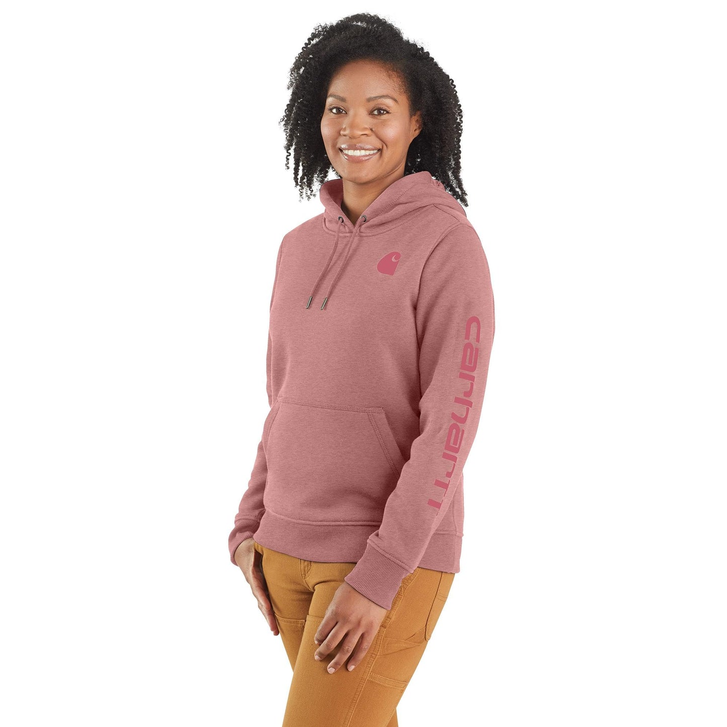 Carhartt Women's Relaxed Fit Midweight Logo Sleeve Graphic Sweatshirt