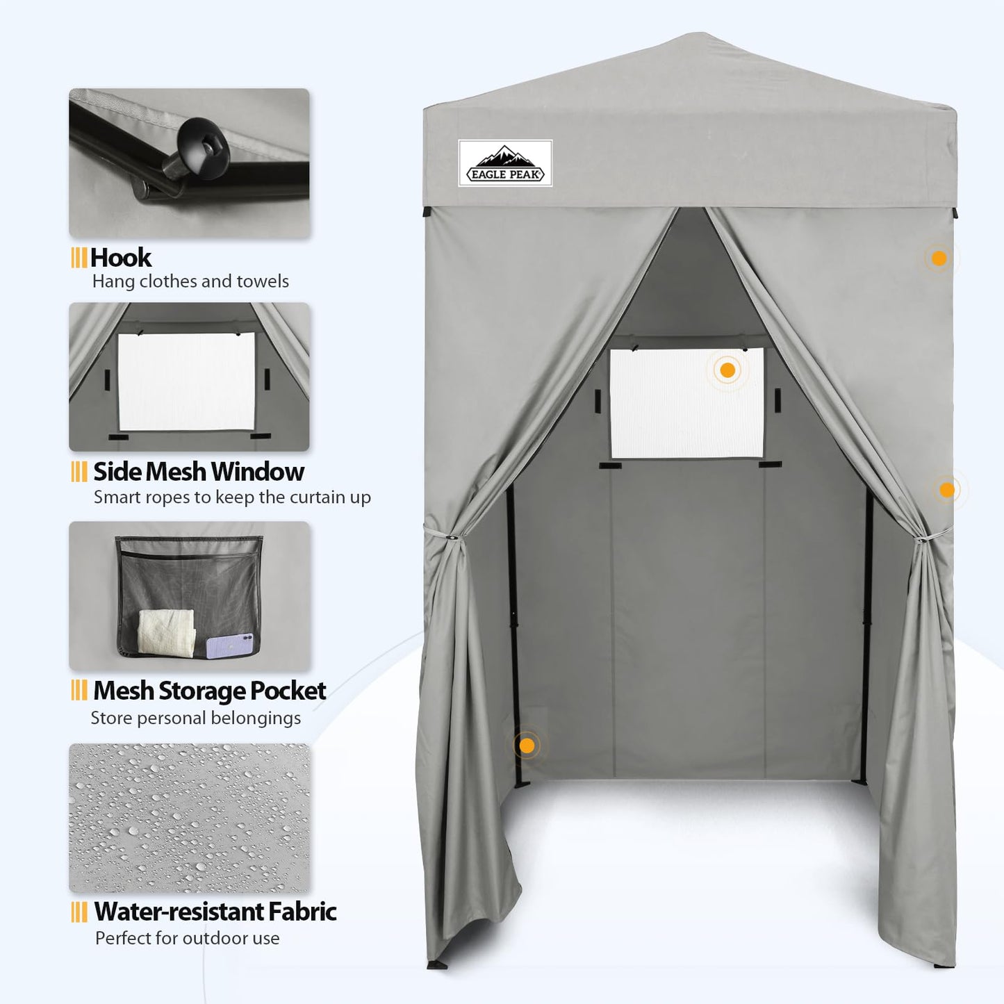 EAGLE PEAK Flex Compact 4x4 Pop-up Canopy Changing Room, Portable Dressing Room, Privacy Changing Tent for Indoor Fashion Photoshoots, Camping, or Pool, Purple