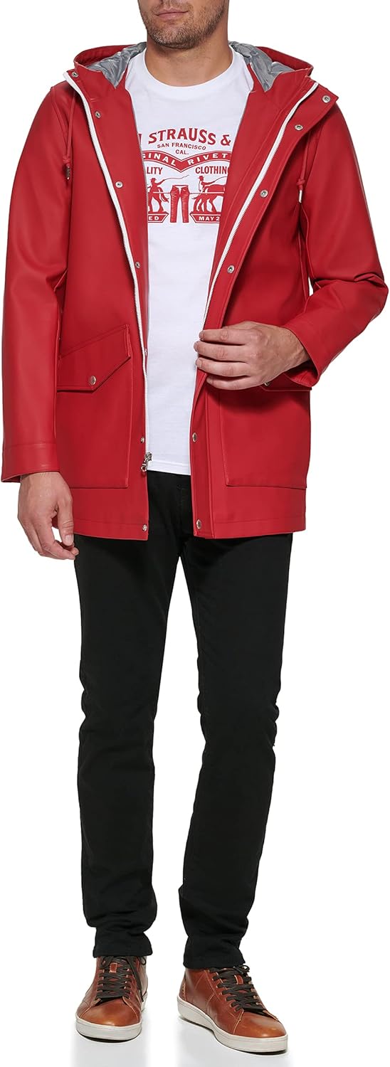 Levi's Men's Rubberized Rain Parka Jacket
